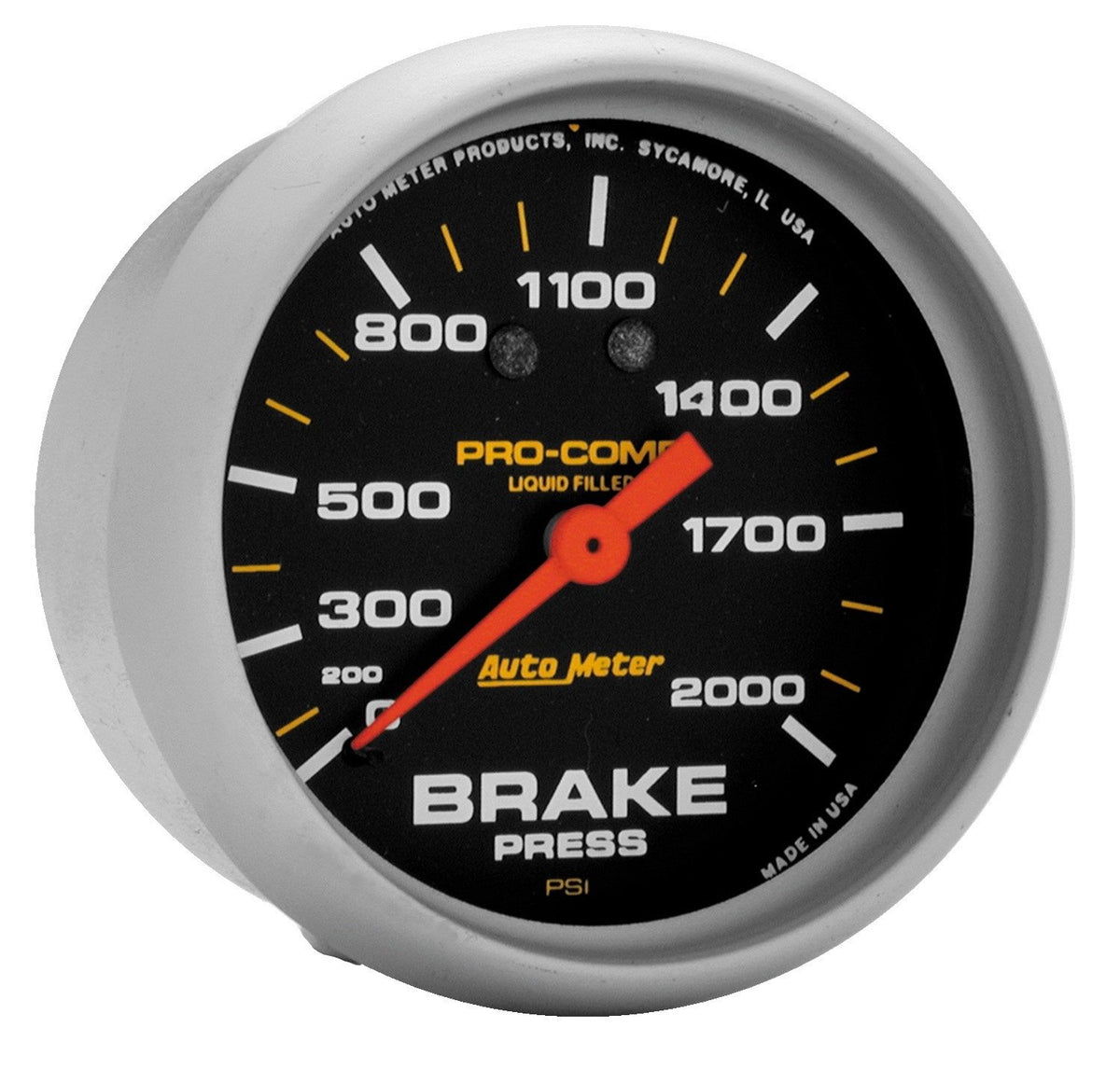Auto Meter 5426 Pro-Comp 2-5/8'' Mechanical Brake Pressure Gauge (0-2000 Psi, 66.7Mm)