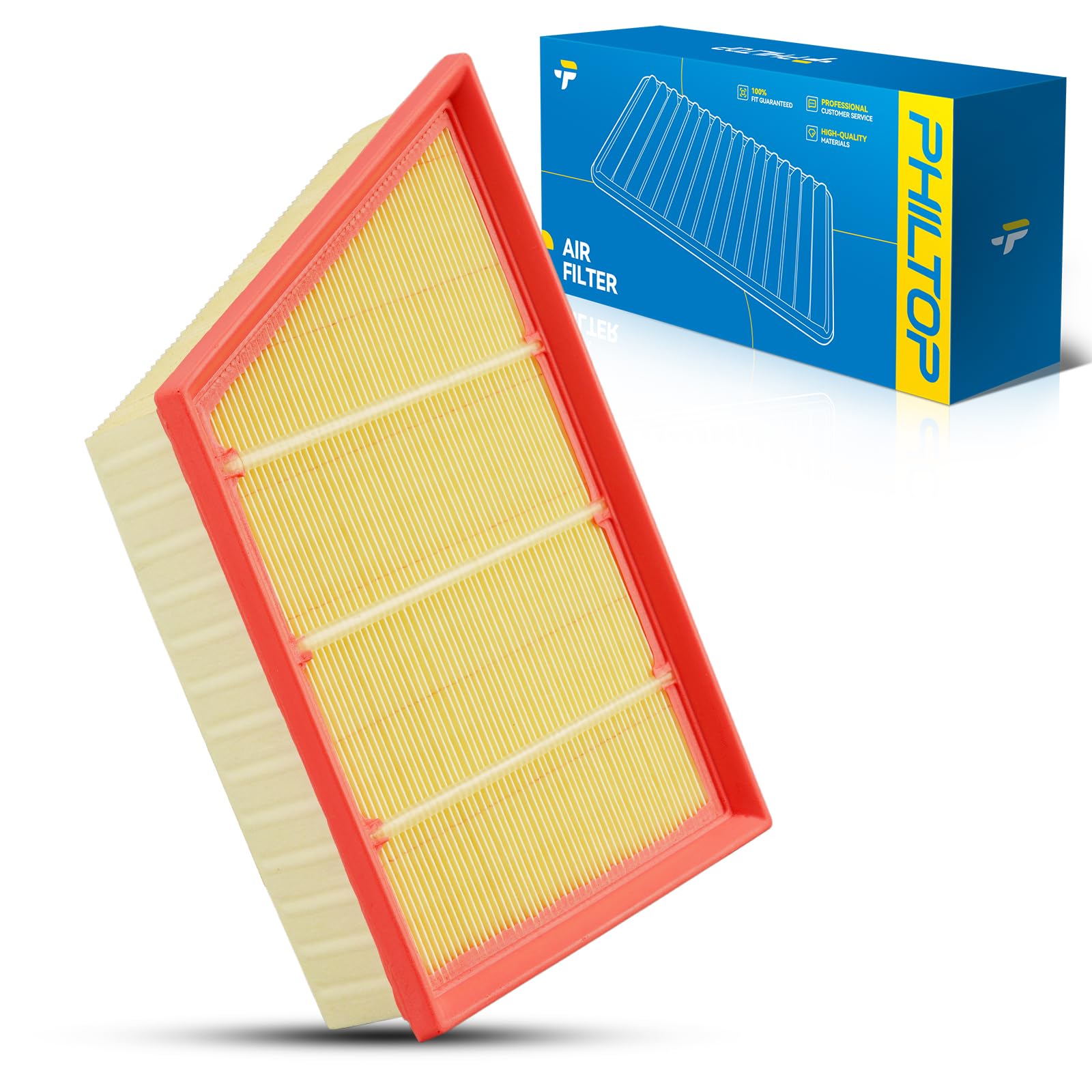 PHILTOP Engine air filter CA11485 Replacement for 2015-2016 Land Rover Discovery Sport, 2012-2017 Range Rover Evoque, L4 2.0L, F