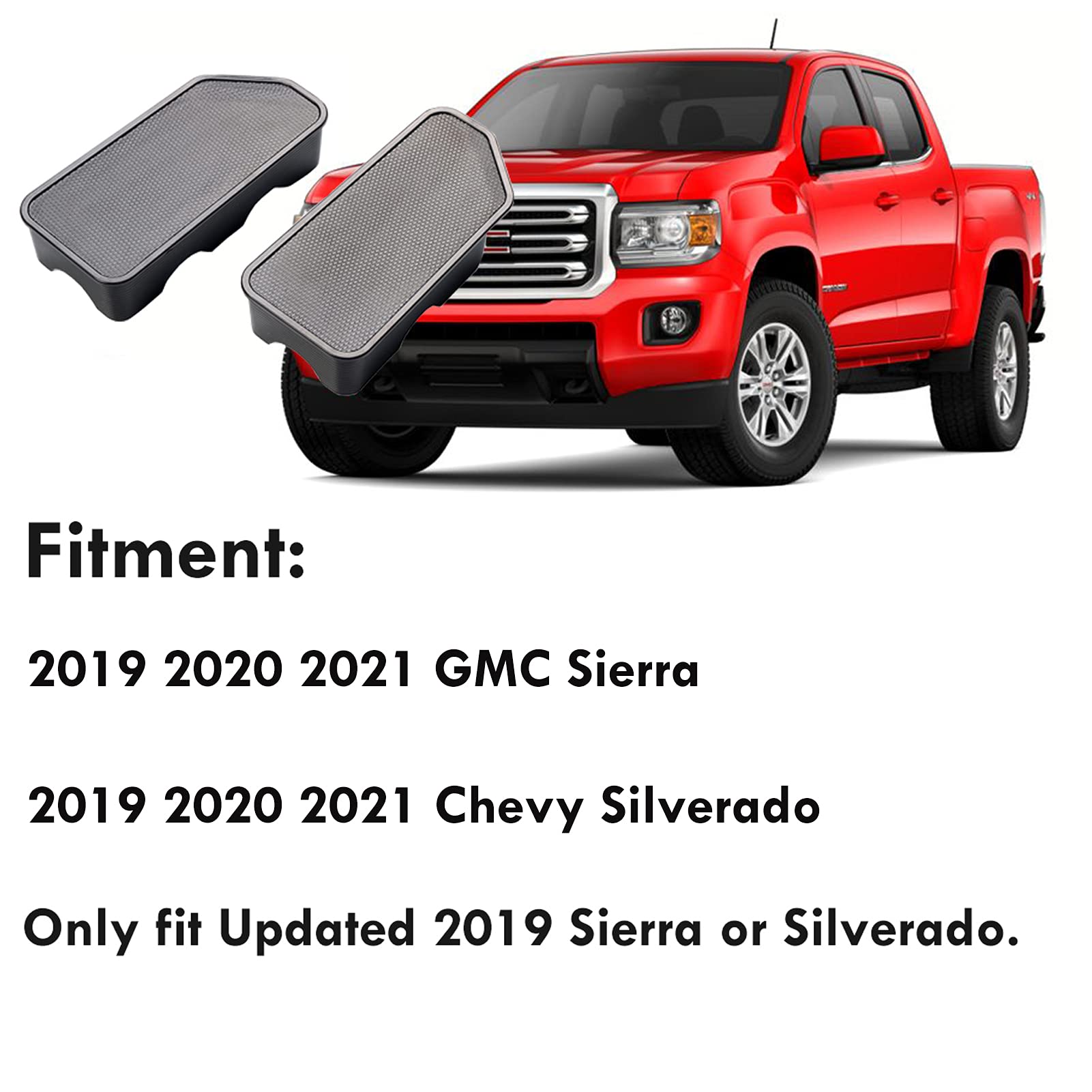 Moonlinks Compatible With Gmc Sierra/Chevy Silverado Stake Pocket Covers 2019-2023,Bed Rail Stake Pocket Hole Plug Caps For Sier