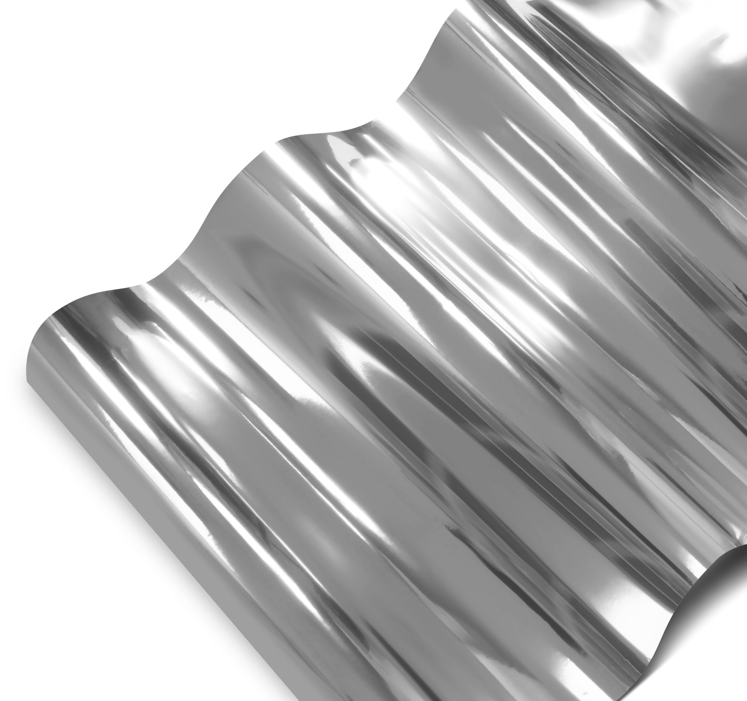 Vvivid Silver Mirror Chrome Vinyl Wrap Self-Adhesive Film Decal Air-Release Bubble And Air Free 3Mil (7Ft X 5Ft)