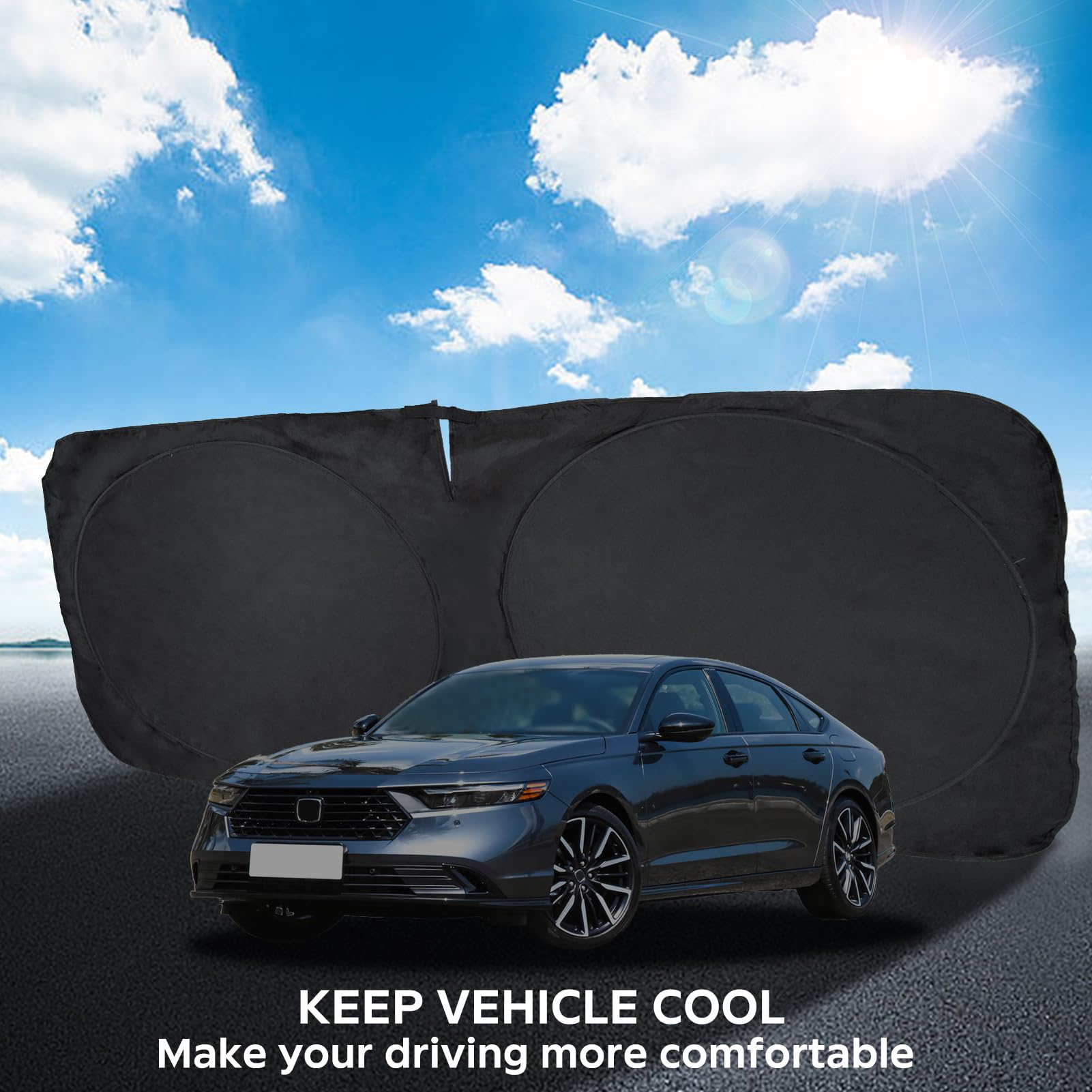 Insauto For Accord 2025 Windshield Sun Shade Sunshade Protector For Honda Accord 2021 2022 2023 2024 Windshield Cover Sun Visor