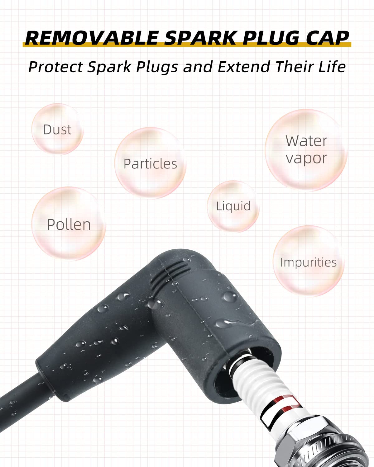 Quickwolf 4010909 Ignition Coil Spark Plug Cap Wire Compatible With Polaris Sportsman 800| 04-07 Sportsman 700 Efi| Ranger 700| 10 Ranger 800| 2010 Rzr 800 Oem 4011059 4011060 4011364 4011365 4012439
