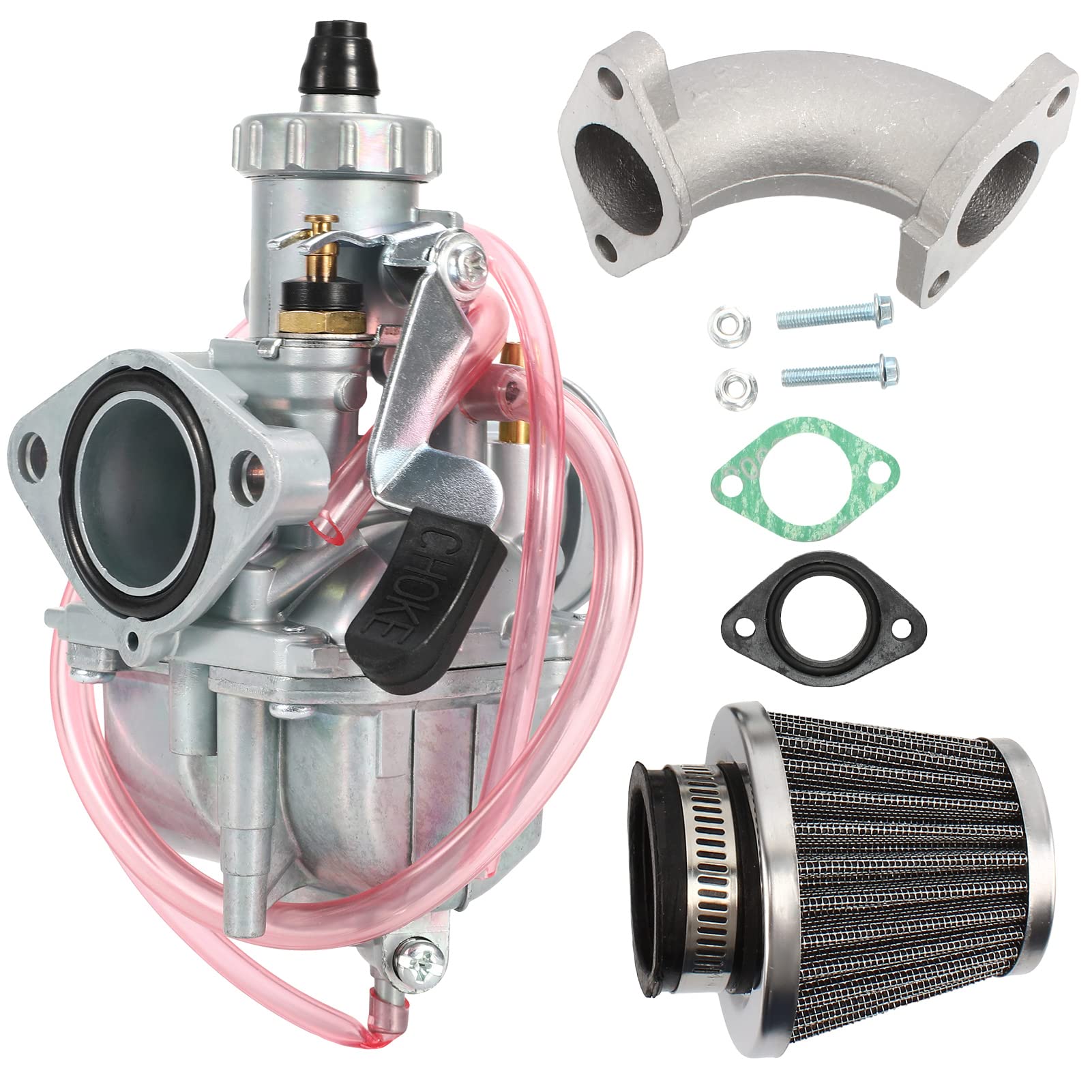 Abcerrsi Dirt Bike Carburetor 125Cc,Vm22 26Mm Carb With Air Filter Intake Pipe For Ssr 125 Pit Bike 110Cc 150Cc 212Cc Enduro Bike Go Kart,Replacement For Atv Motorcycle Crf70 Xr50 Db17 Rfz Dbx1 Rfx150