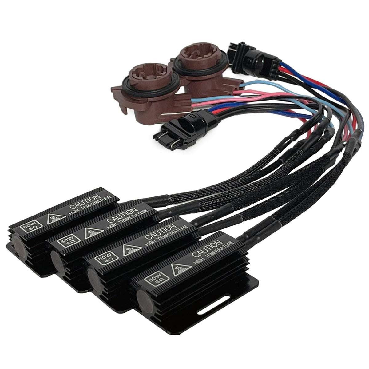 3157 3457 LED Load Resistor Adapter 50W 6Ohm Upgraded Canbus Decoder Fix DRL Turn Signal Tail Light Error Code Hyper Flashing Wi