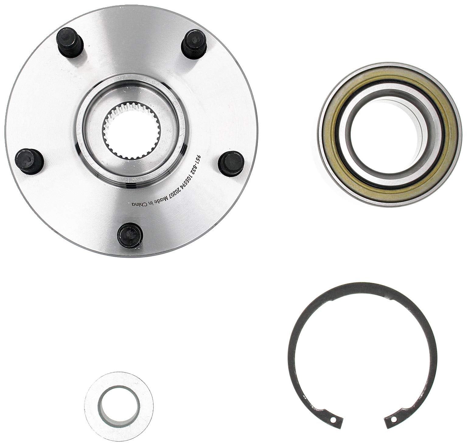 Dorman 951-832 Front Wheel Bearing And Hub Assembly Compatible With Select Toyota Models