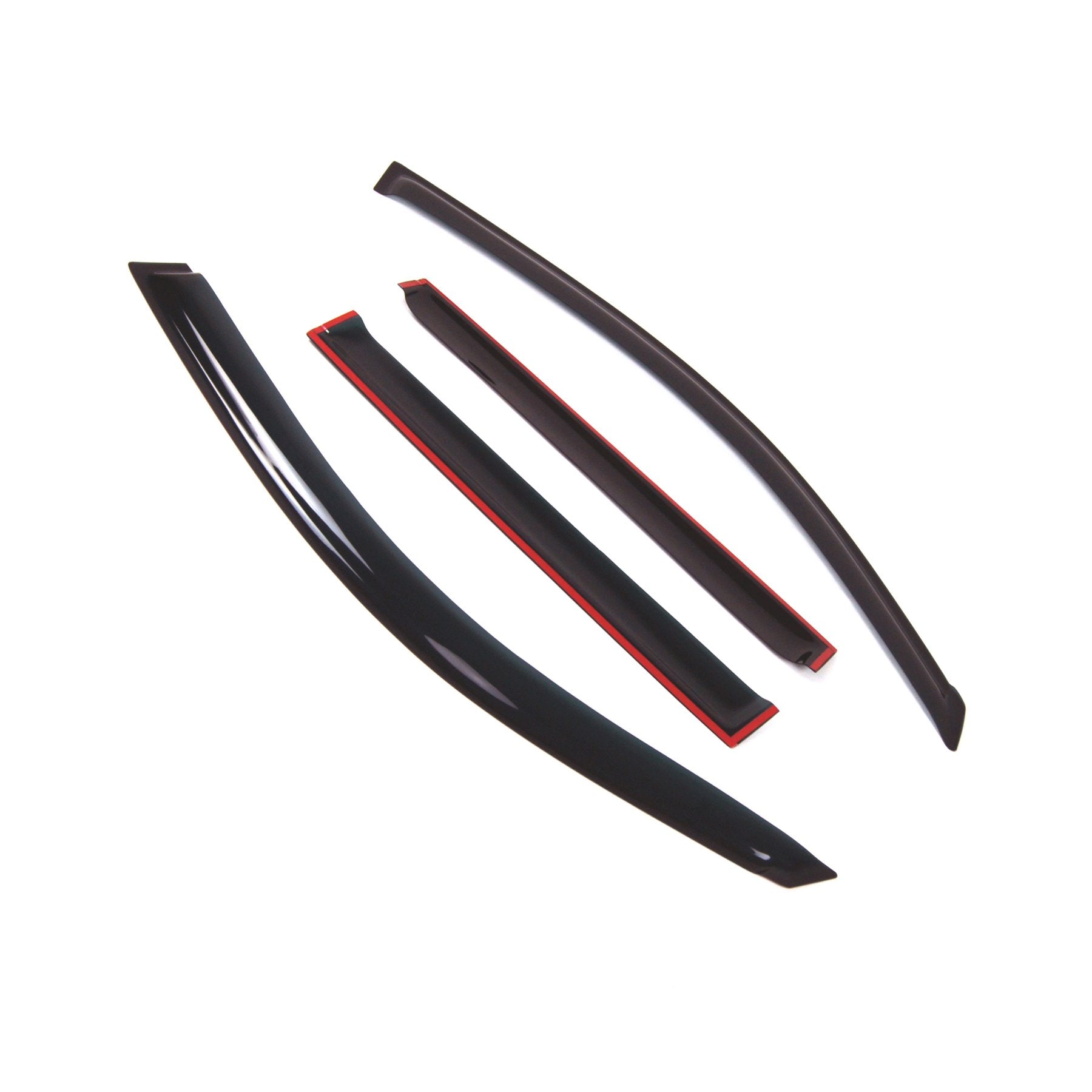 Tuningpros Outside Mount Window Vent Visors Rain Guards Compatible With Toyota Highlander 2008-2013 | Side Window Wind Deflector