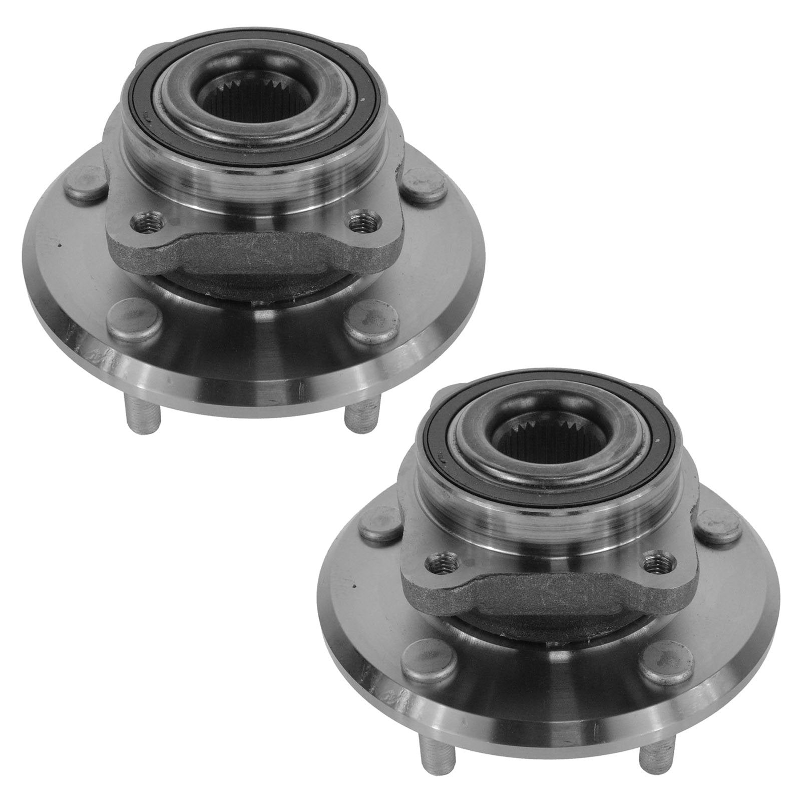 Trq Front Wheel Hub Bearings Assembly Set Compatible With 2009-2020 Dodge Journey