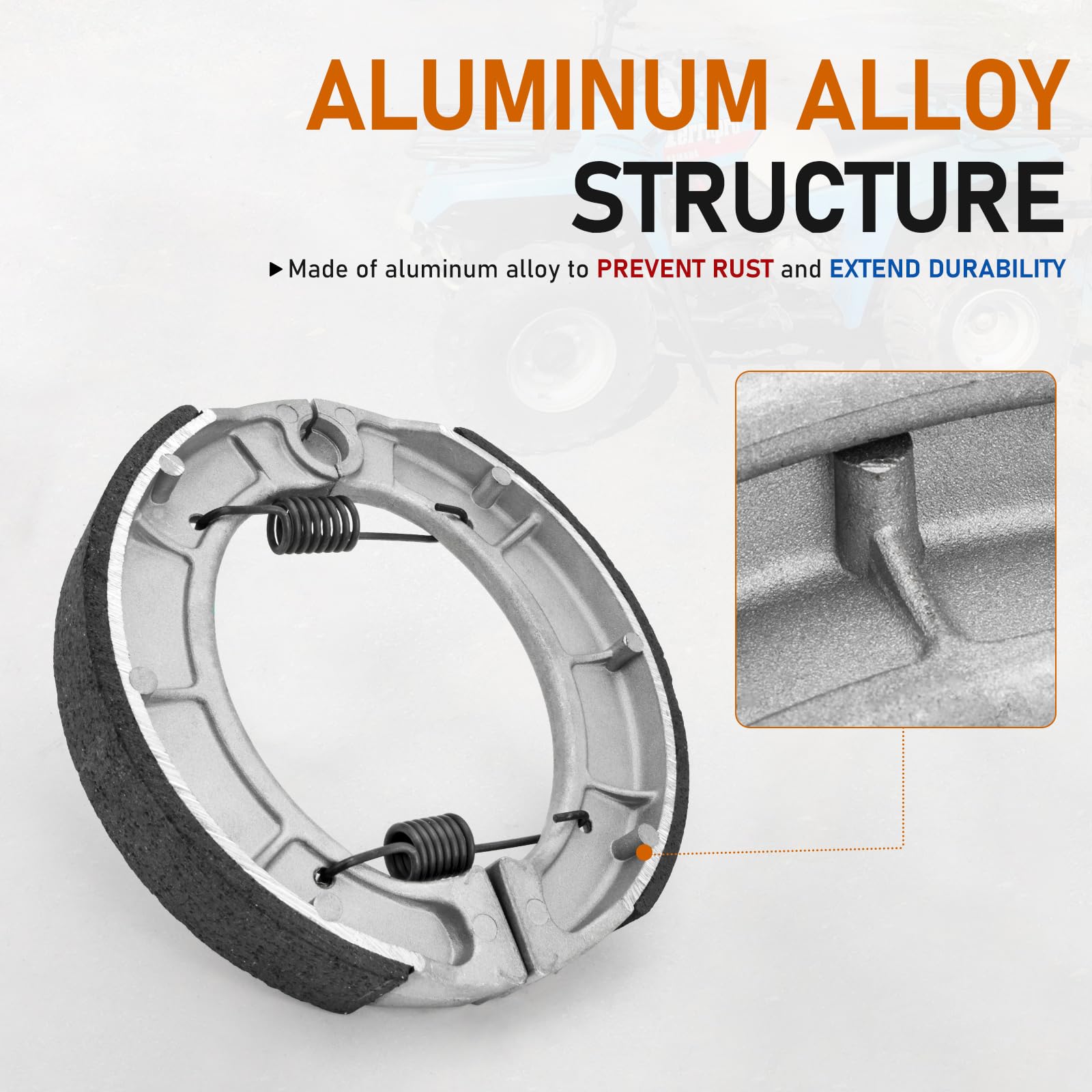 Front/Rear Brake Shoes For Yamaha Bear Tracker 250 Timberwolf 250 Moto-4 250 350 Pro Hauler Terrapro