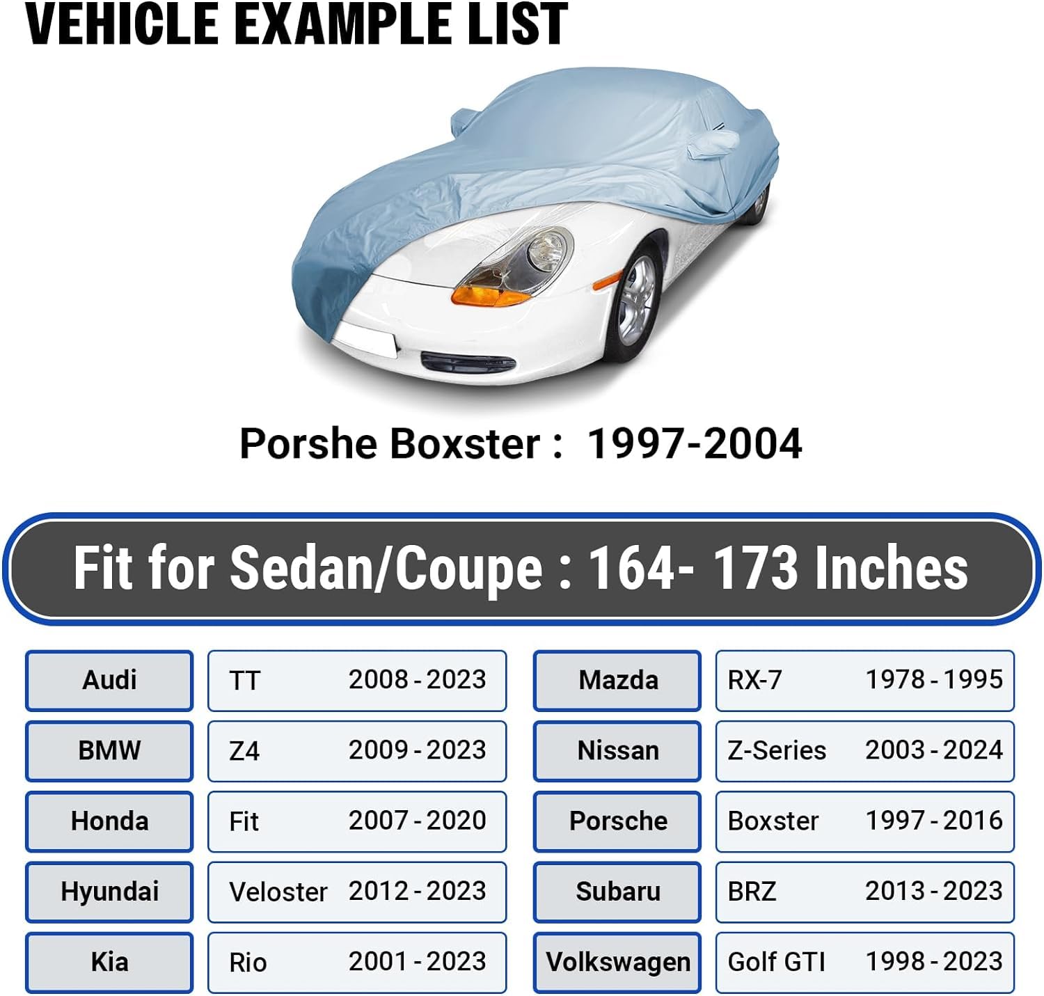 iCarCover 18-Layer Car Cover Waterproof All Weather, Premium Quality Car Covers for Automobiles, UV Protection, GR Supra, LXS SC