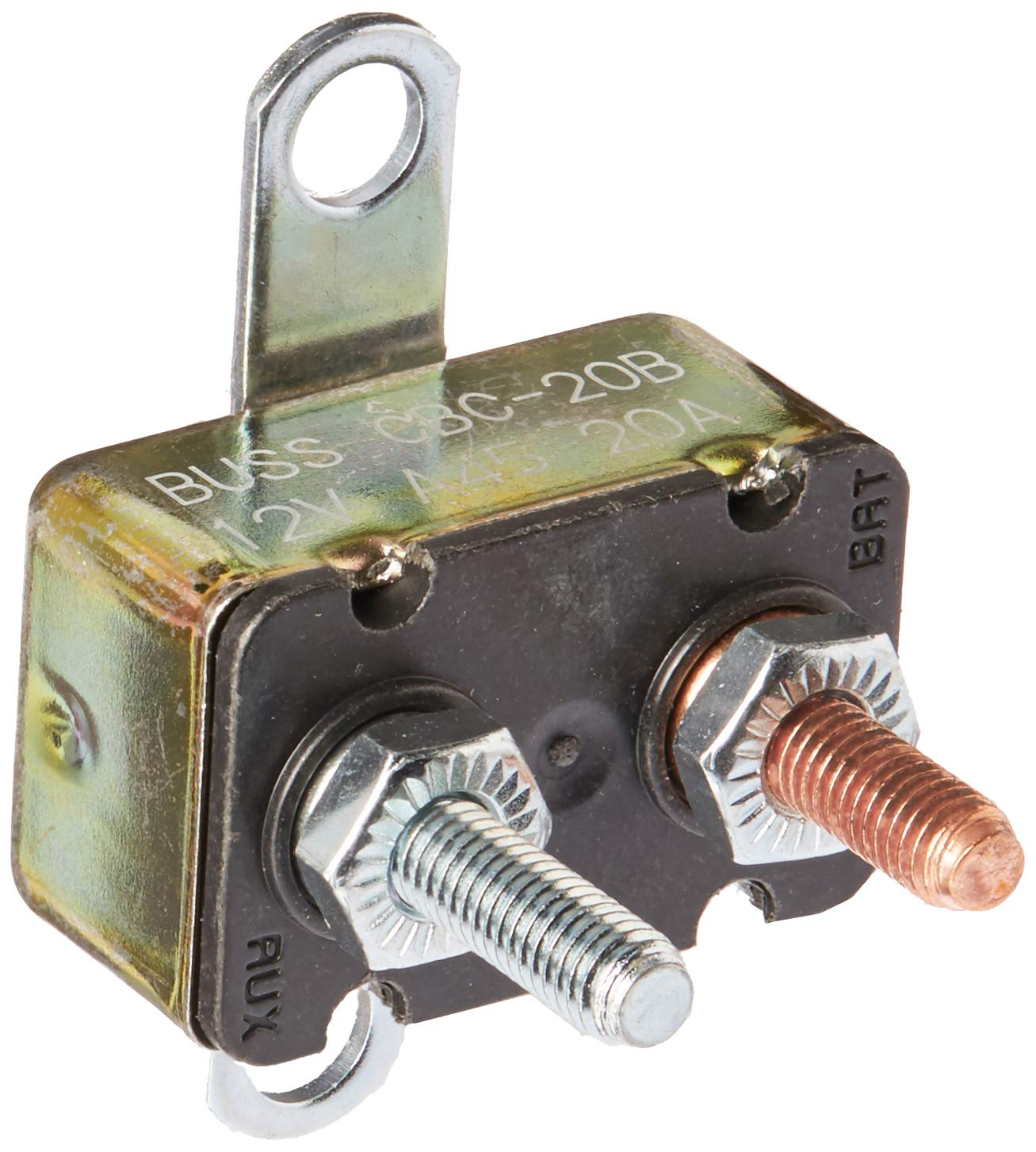 Bussmann Cbc-20B Circuit Breaker (Type I Heavy Duty Automotive With Stud Terminals And Bracket - 20 A), 1 Pack