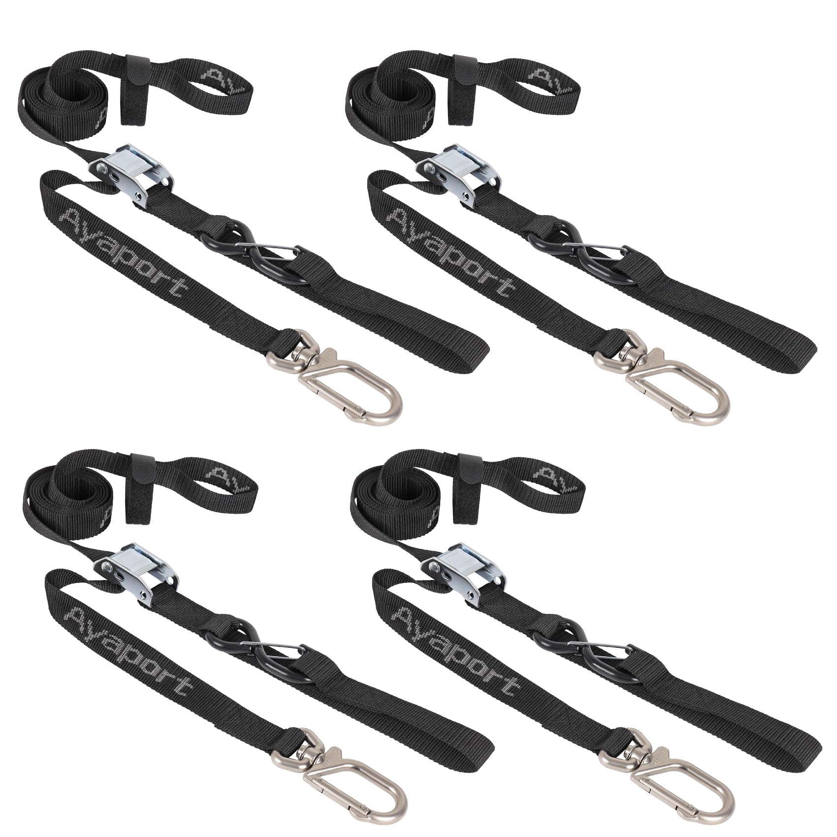 Ayaport Motorcycle Tie Down Straps 1.1    X 7 (With Swivel Carabiner Hooks) Cam Buckle Tie Downs, Handlebar Strap For Dirt Bike,