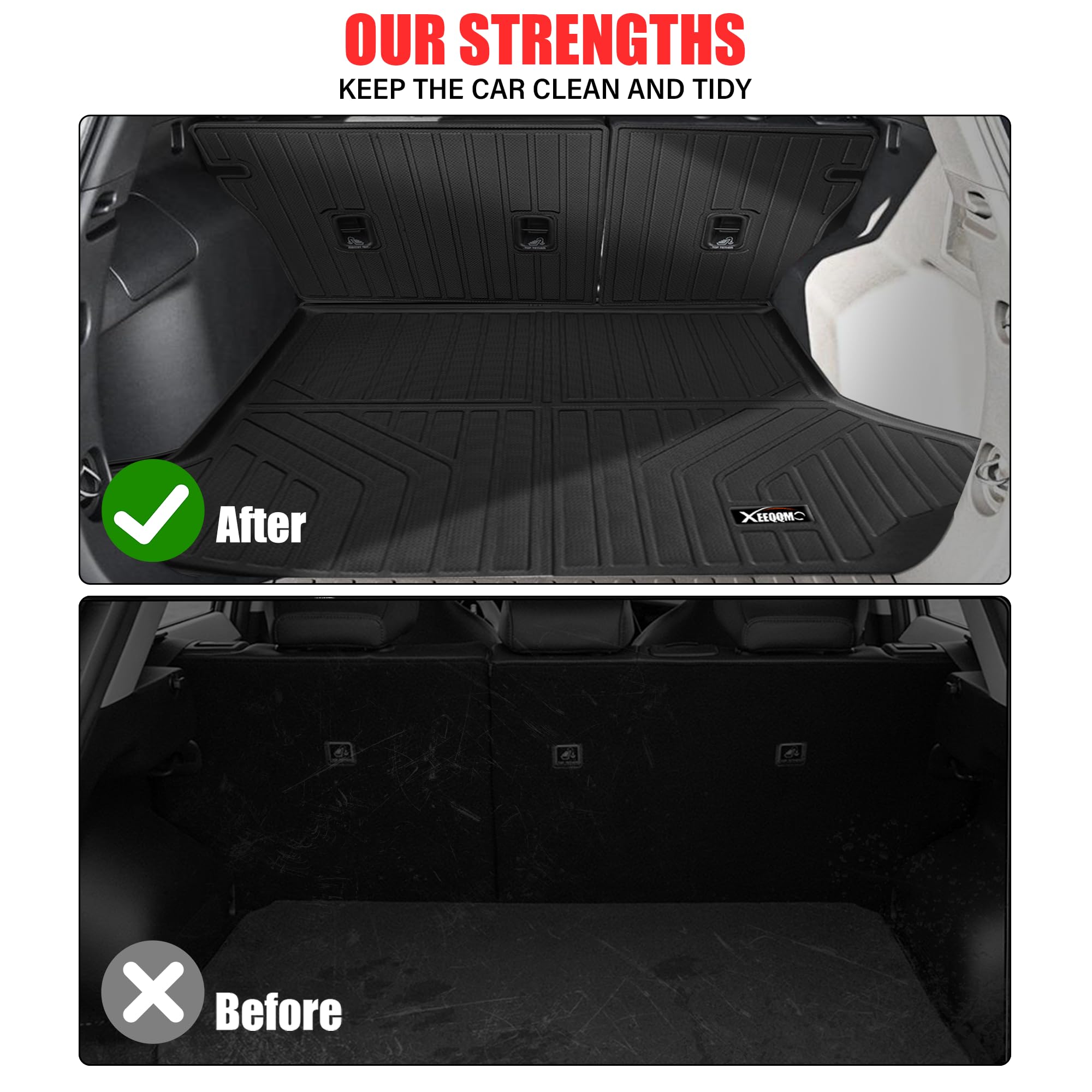 Floor Mats For 2025 Chevrolet Equinox Fuel (Not For Ev) Trunk Mat With Backrest Mat All Weather Tpe Rubber Floor Liner Set Cargo