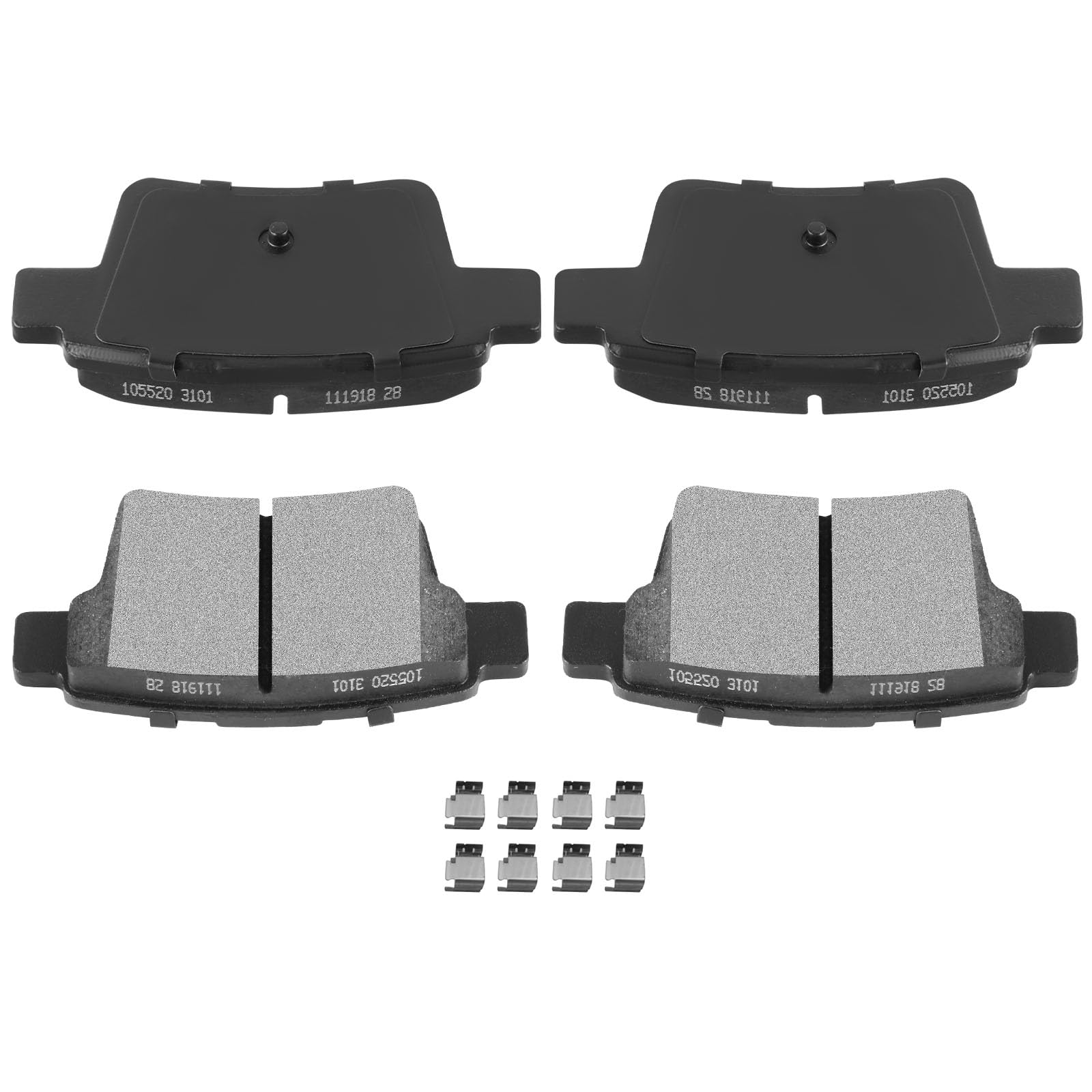 Automuto 4Pcs Rear Semi-Metallic Disc Brake Pads Set D1071 For Ford Five Hundred Freestyle Taurus Taurus X For Jaguar X-Type For