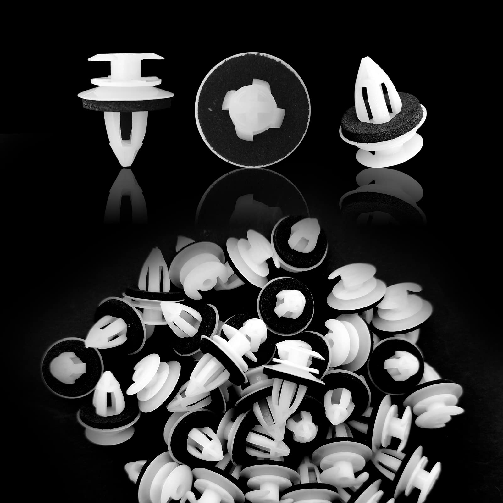 Topcnoem 50Pcs Door Trim Panel Retainer Clips M3-With Seal Ring Replacement For Bmw #51411973500 Series 3, 5 & 7 E46 E36 E34 E38