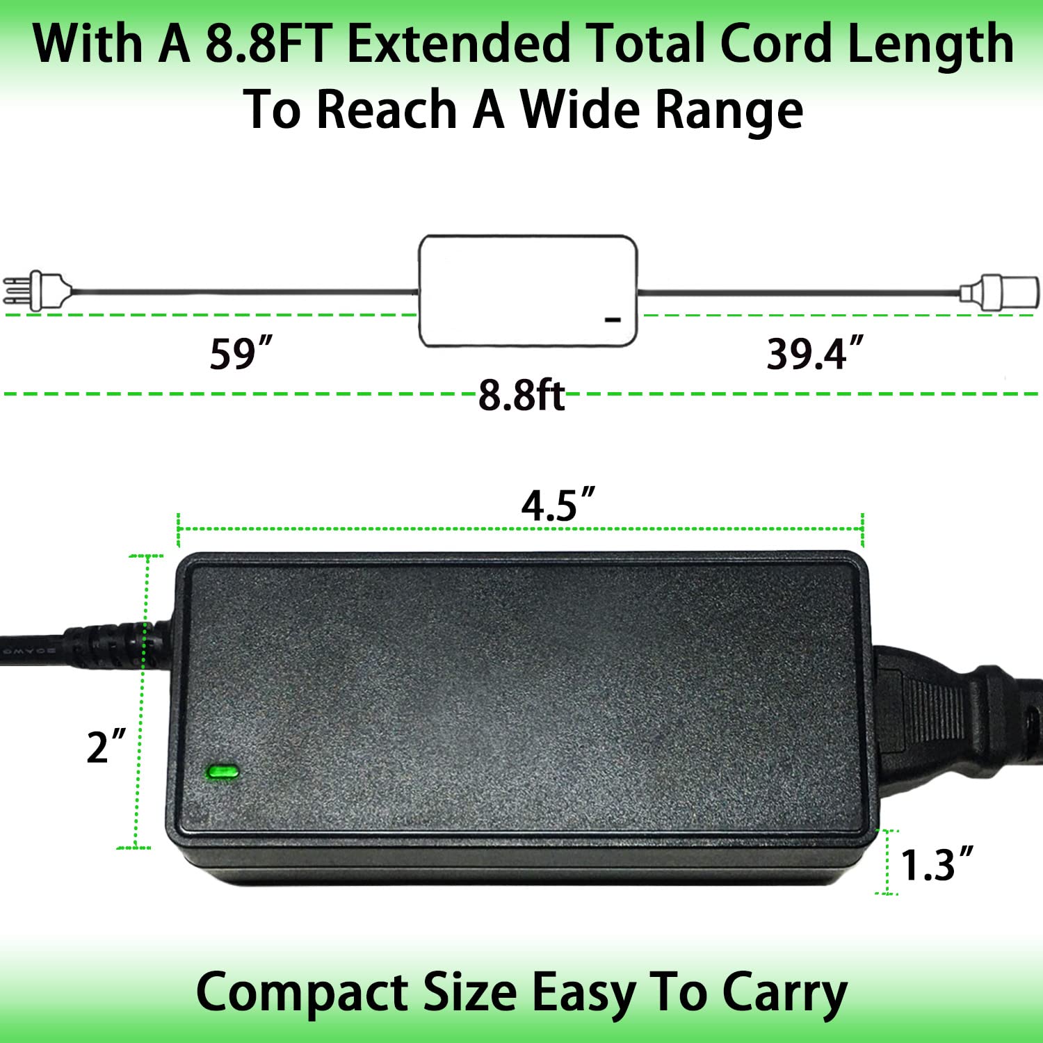 AC to DC Converter 110V to 12V 5A 60W Car Cigarette Lighter Adapter - Wall Plug Outlet Female Socket Converter - 110/120 to 12 V