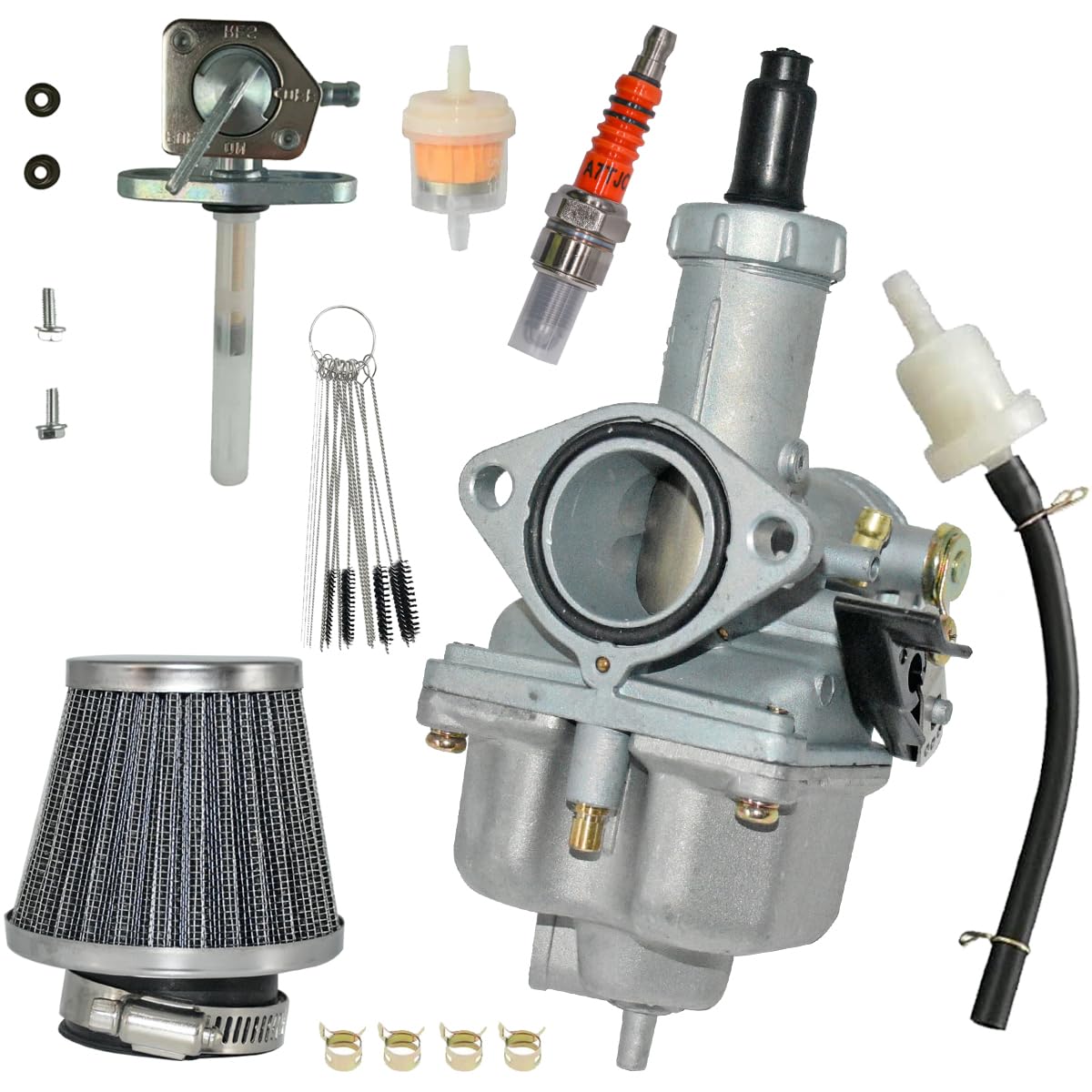 JDLLONG 26mm Carburetor for Honda Dirt Bike XR100 1981-1984, XR100R 1985-2004, CRF100F 2004-2013 ATV Carb with Air Filter & Fuel