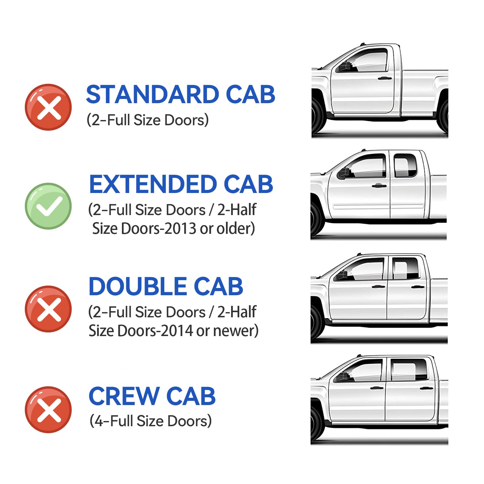 Window Visors Rain Guards For 1997-2003 Ford F150 Supercab, Out-Channel Window Vent Wind Deflectors Visors Shades For 1997-1999