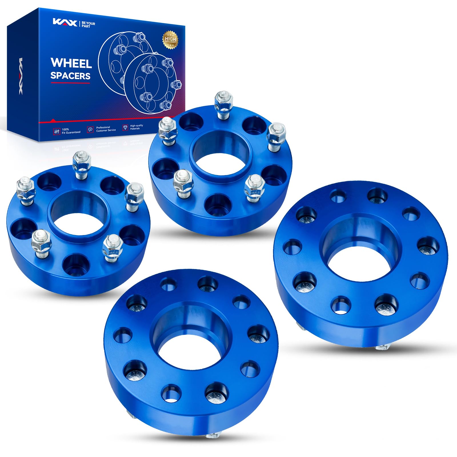 KAX 5x5 Wheel Spacers,Forged 1.5 inch 5 Lug Hub Centric Wheel Spacers with M14x1.5 Studs 71.5mm Hub Bore,fit for Grand Cherokee,