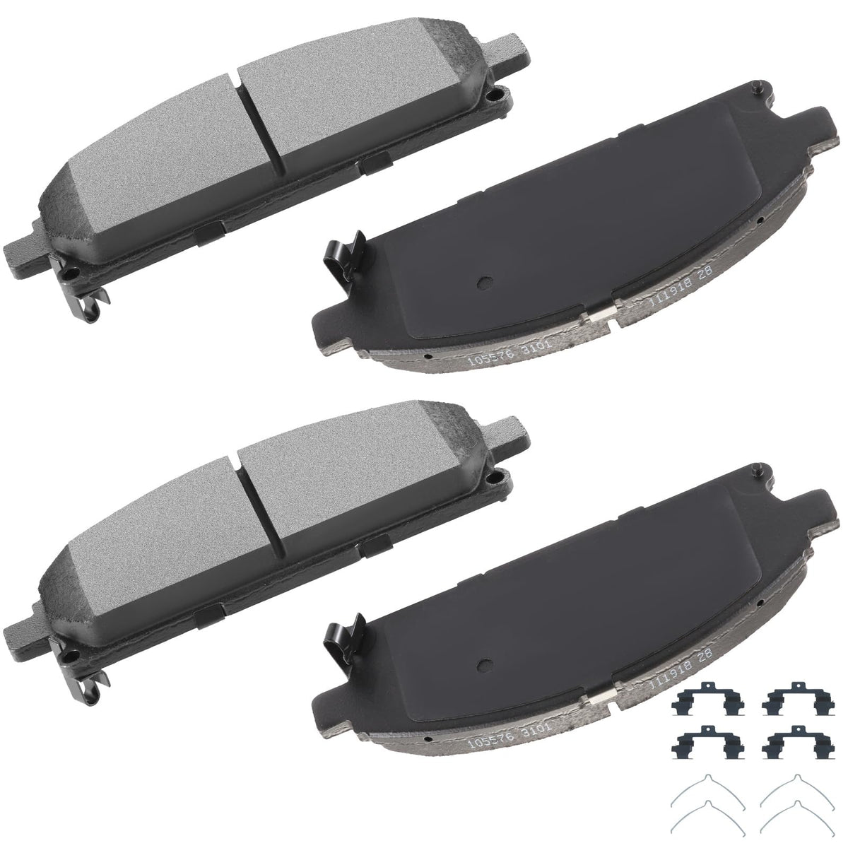 Cciyu D855 Front Semi-Metallic Disc Brake Pads Kit For Acura Mdx 2003-2006, Nissan Pathfinder 1996-2004, Quest 2004-2009 2011-20