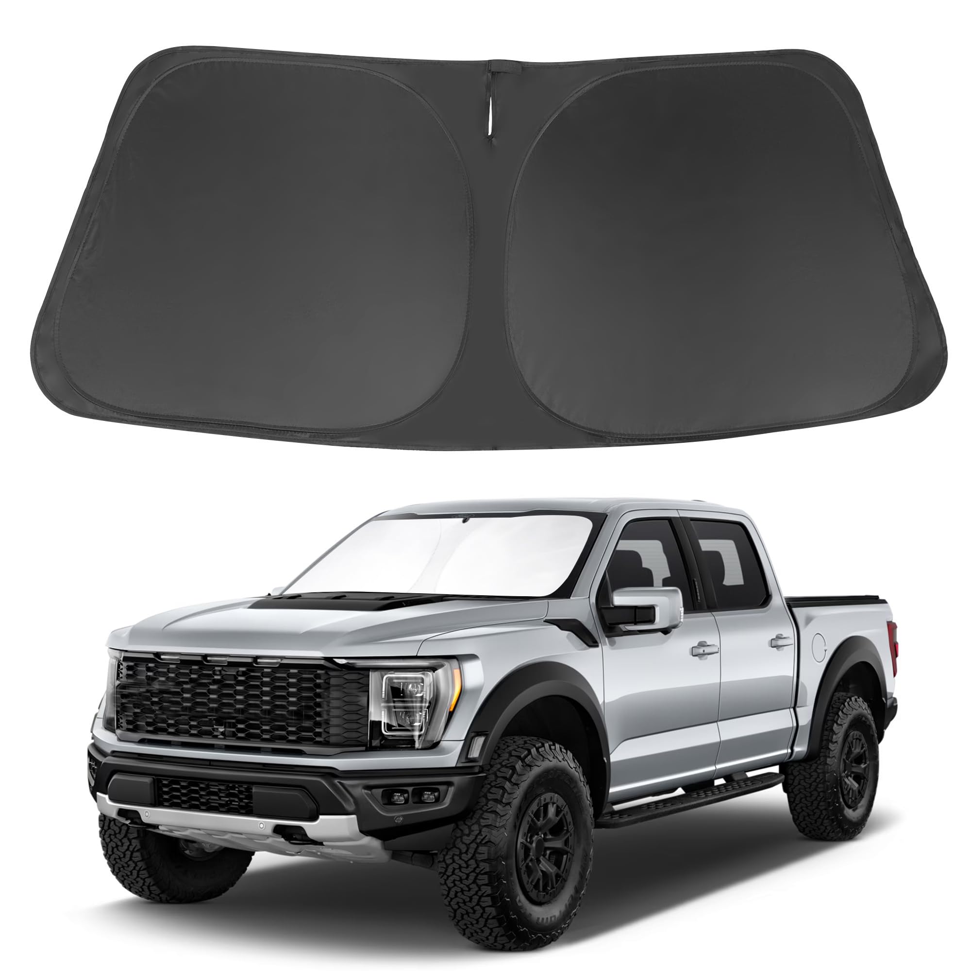 Windshield Sun Shade Compatible With 2021-2024 2025 Ford F150 F-150 (Lariat, King Ranch, Platinum, Xl Xlt Limited Raptor) Access