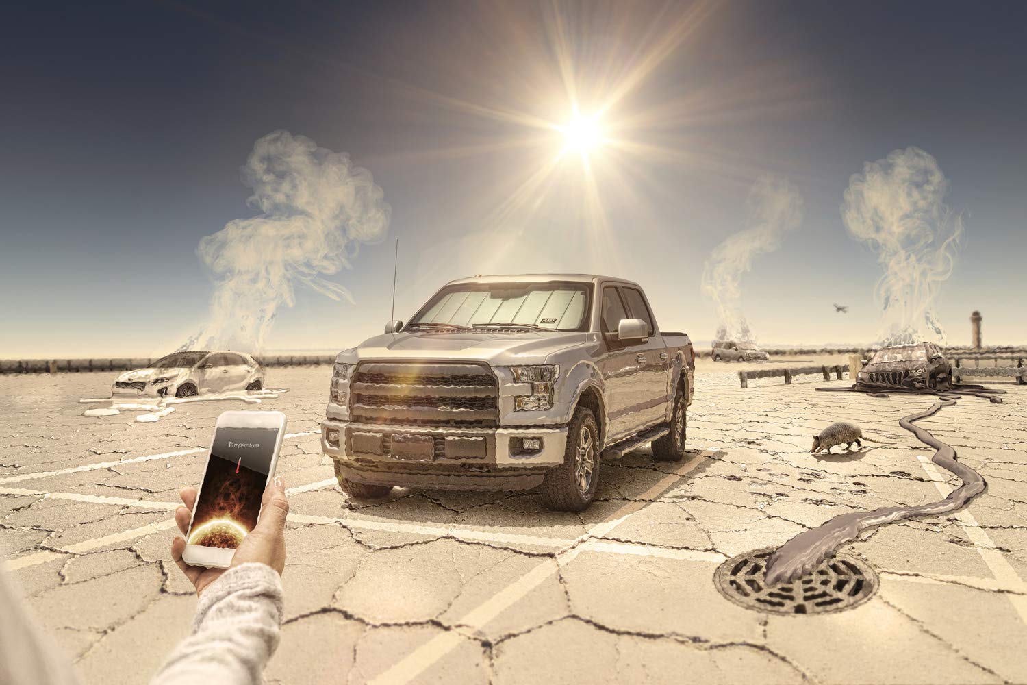 Husky Liners - Custom Fit Sunshade | Fits 2015-2024 Ford F-150 (Includes 22-23 Lightning Supercrew) 2017-2024 F-250, F-350, Silv