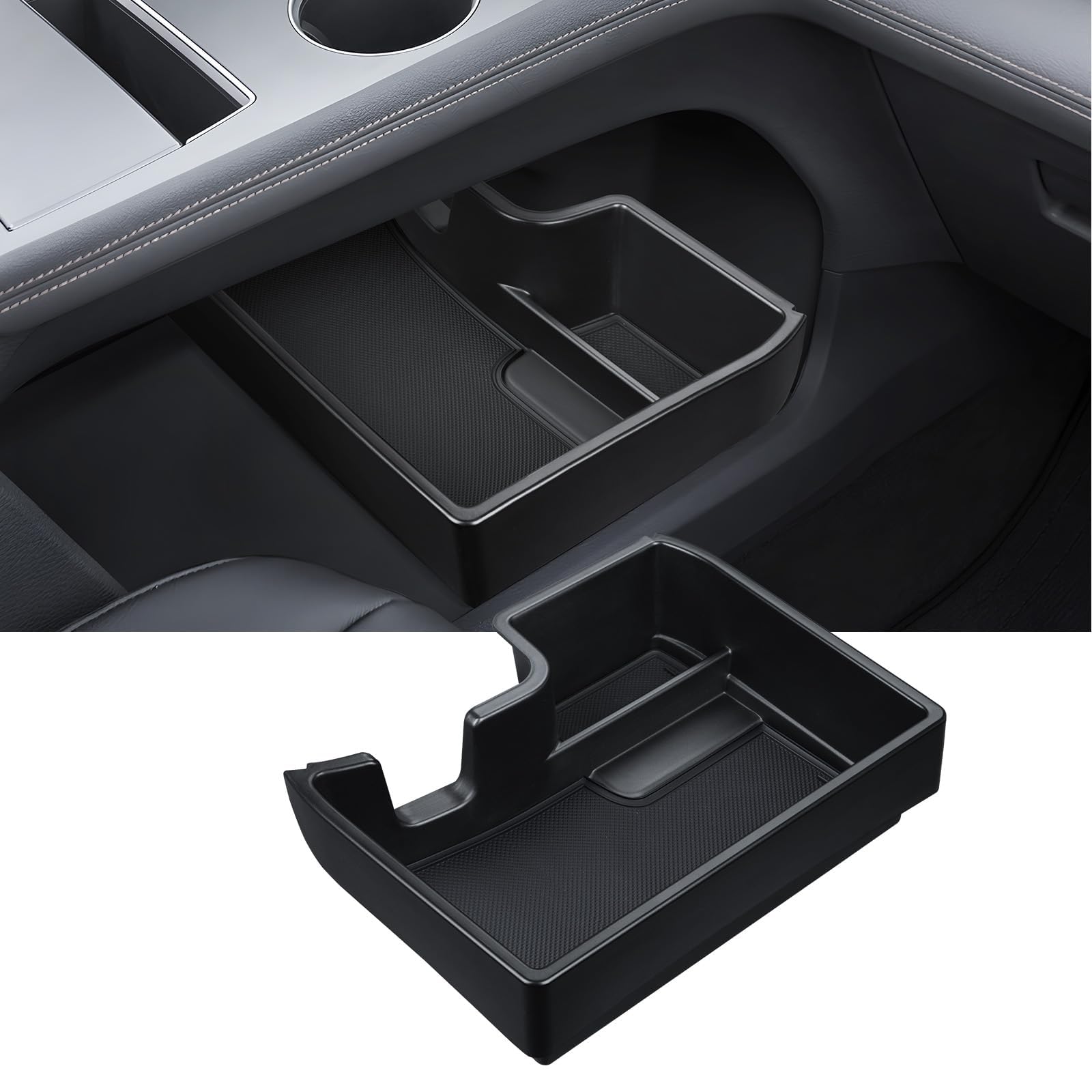 Ecarzo 2025 Upgraded Console Bottom Organizer Compatible With 2021-2025 Toyota Sienna Accessories, Lower Center Console Tray Sto