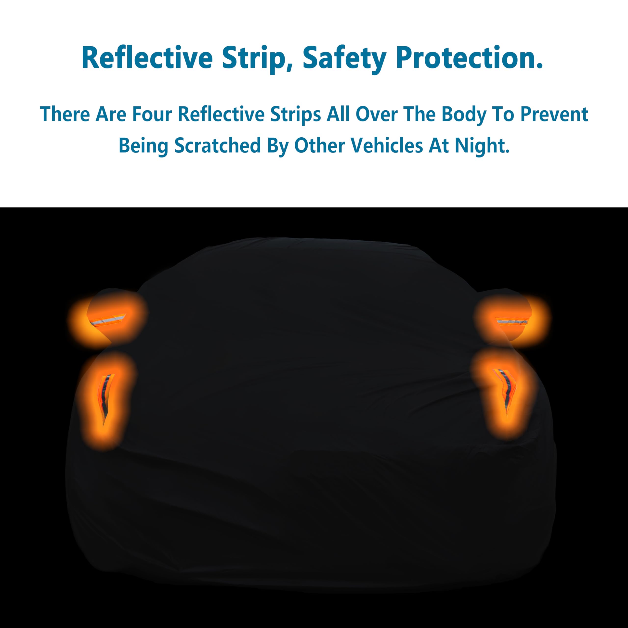 Mornyray Waterproof Car Cover All Weather Snowproof Uv Protection Windproof Outdoor Full Truck Cover, Universal Fit For (All Bla