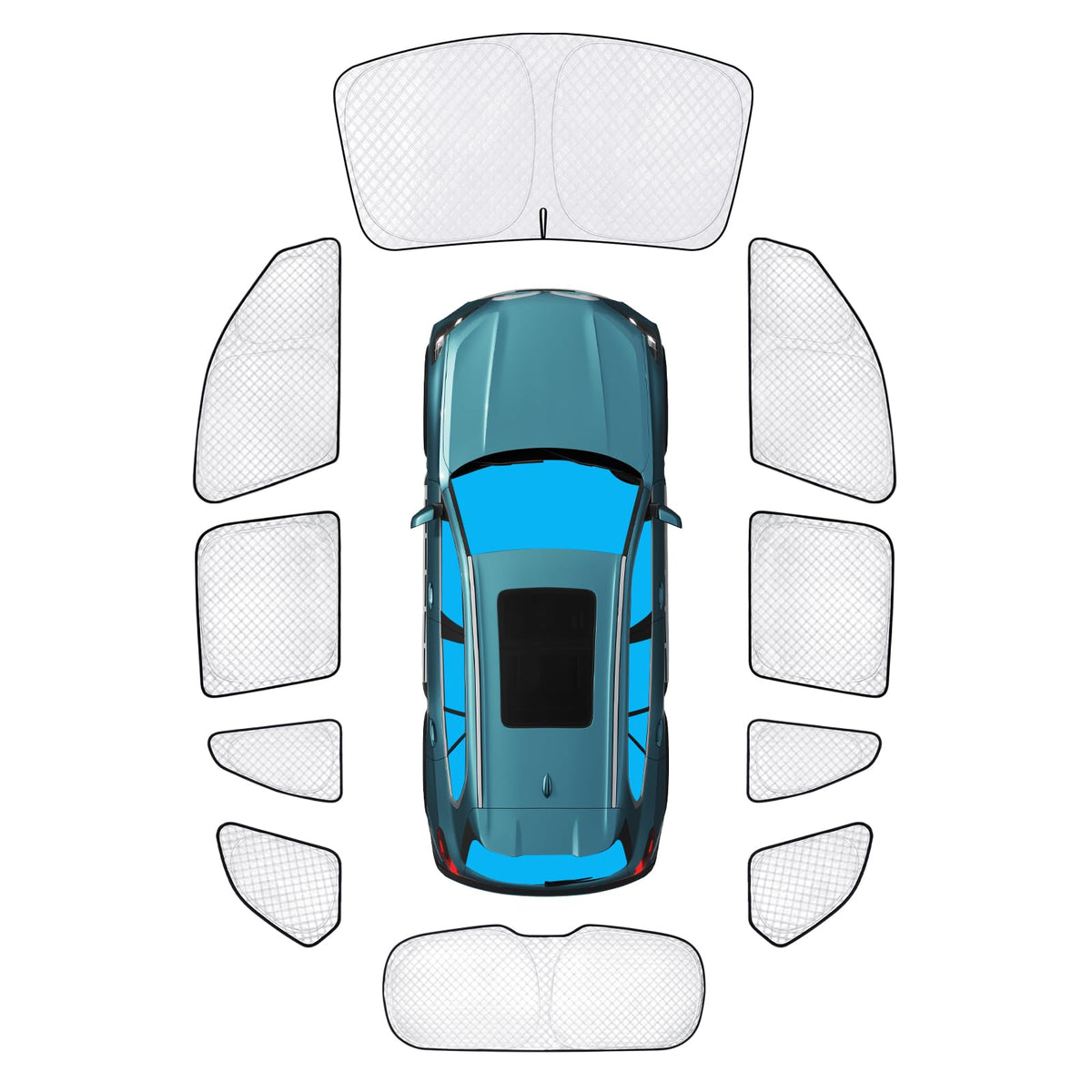 Kmf Full Window Sun Shade Custom Fit For Bmw X5 Accessories 2019-2025, Protecting Privacy Car Window Covers Sunshade For Windshi