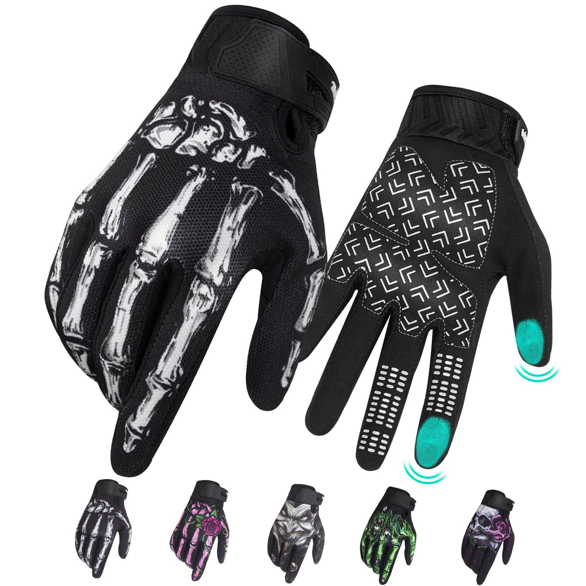 Rigwarl Motorcycle Gloves For Men And Women Touchscreen, Breathable Lightweight Dirt Street Bike Glove Non-Slip, Designed Summer