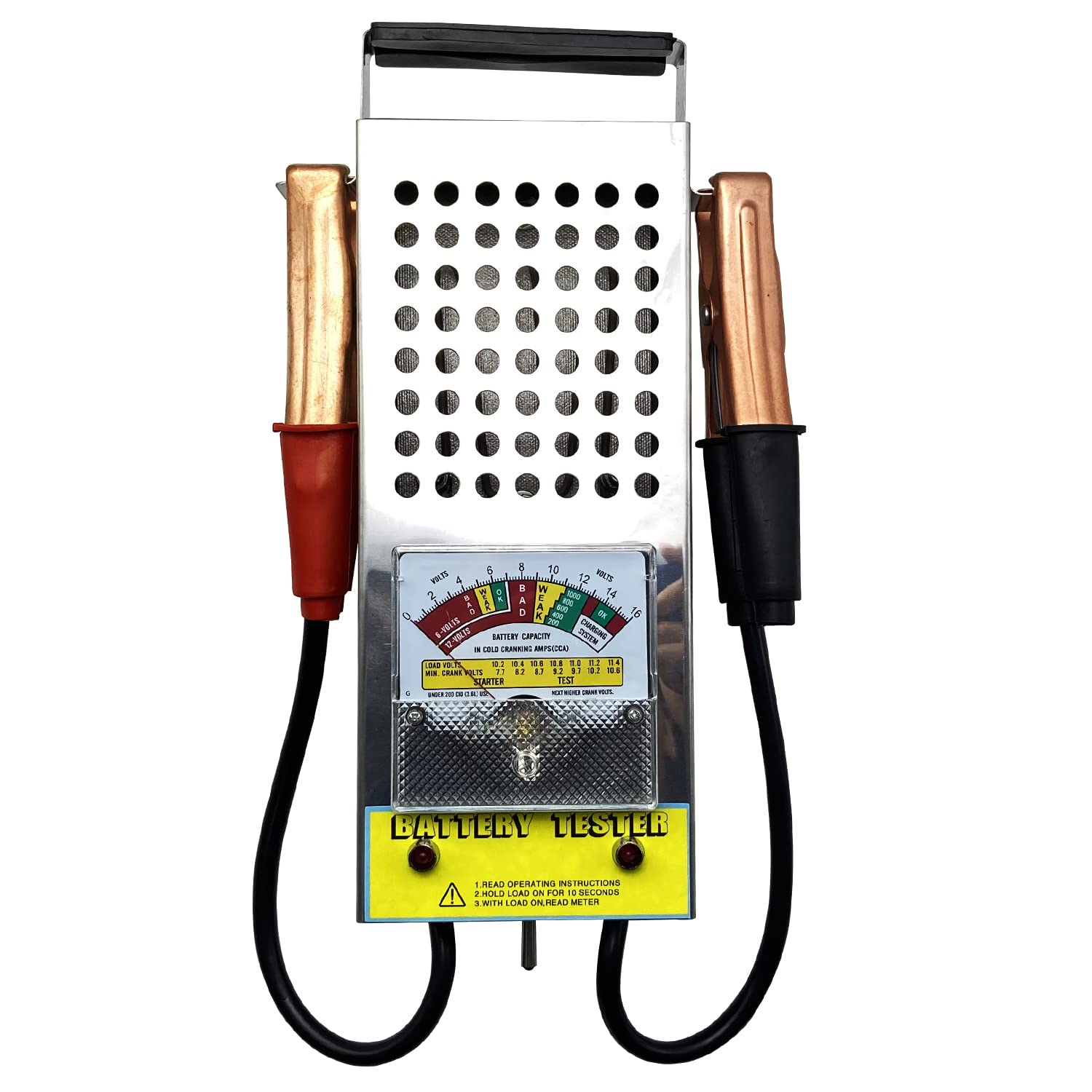 Battery Load Tester, Car Battery Load Tester 6V 12V Battery Alternator Tester with Voltmeter and Alligator Clips for All Batteri