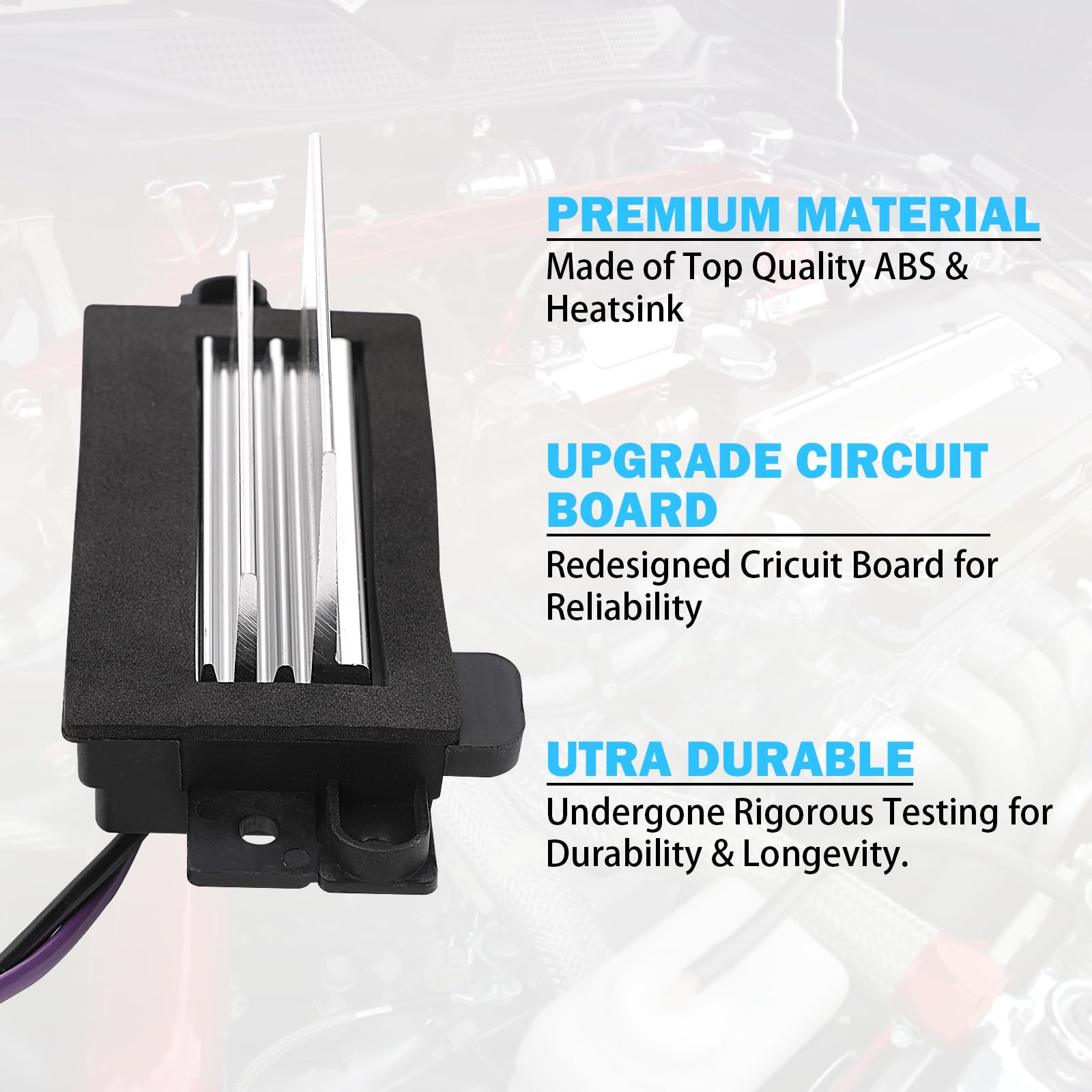 Ac Blower Motor Resistor Blower Control Module, Fit For 2003-2007 Chevrolet Silverado Avalanche Suburban Tahoe, Gmc Sierra Envoy Yukon, Cadillac Escalade, Replace 15-80567 89018778 52495874 4P1516