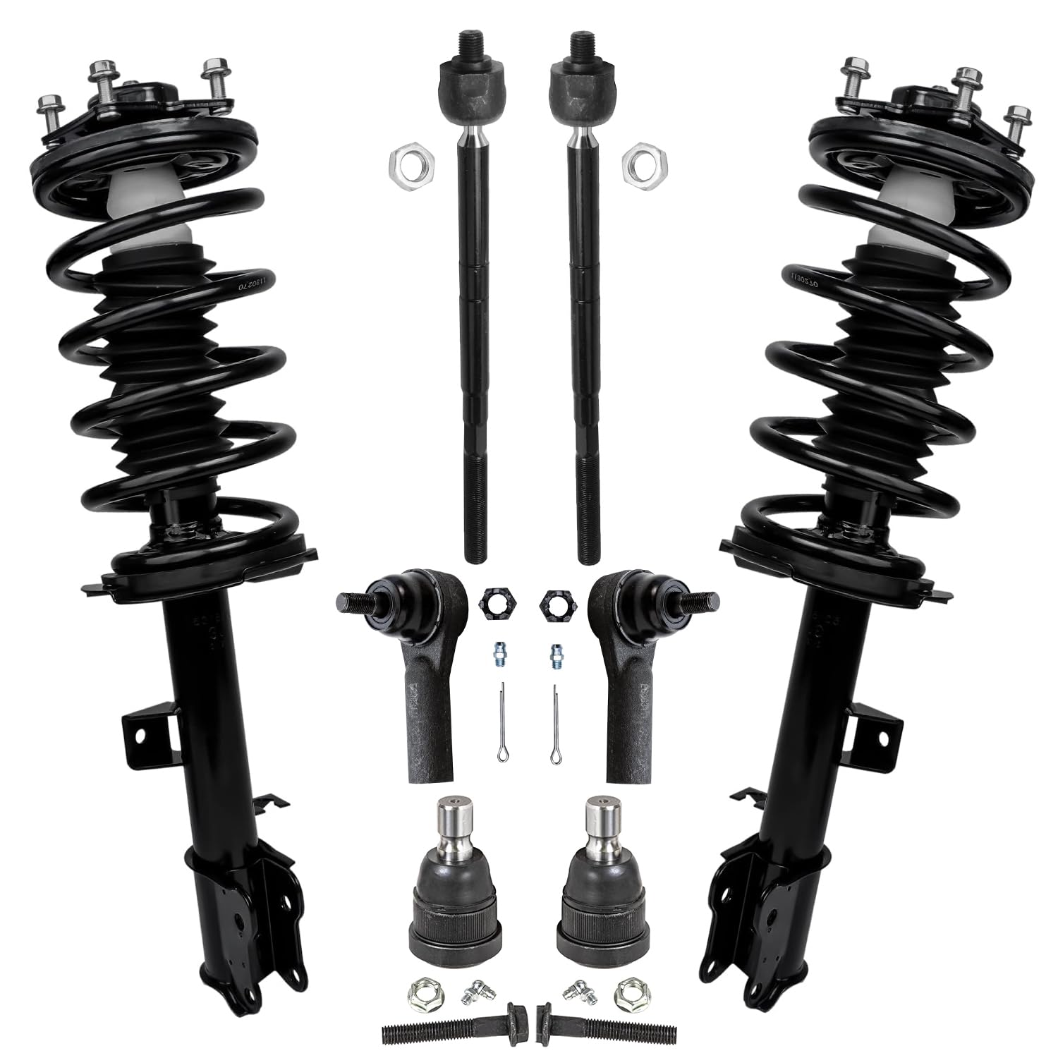 Detroit Axle - Front Suspension Kit for 2001-2007 Ford Escape Mazda Tribute Mercury Mariner 2 Struts & Coil Spring 2 Lower Ball 