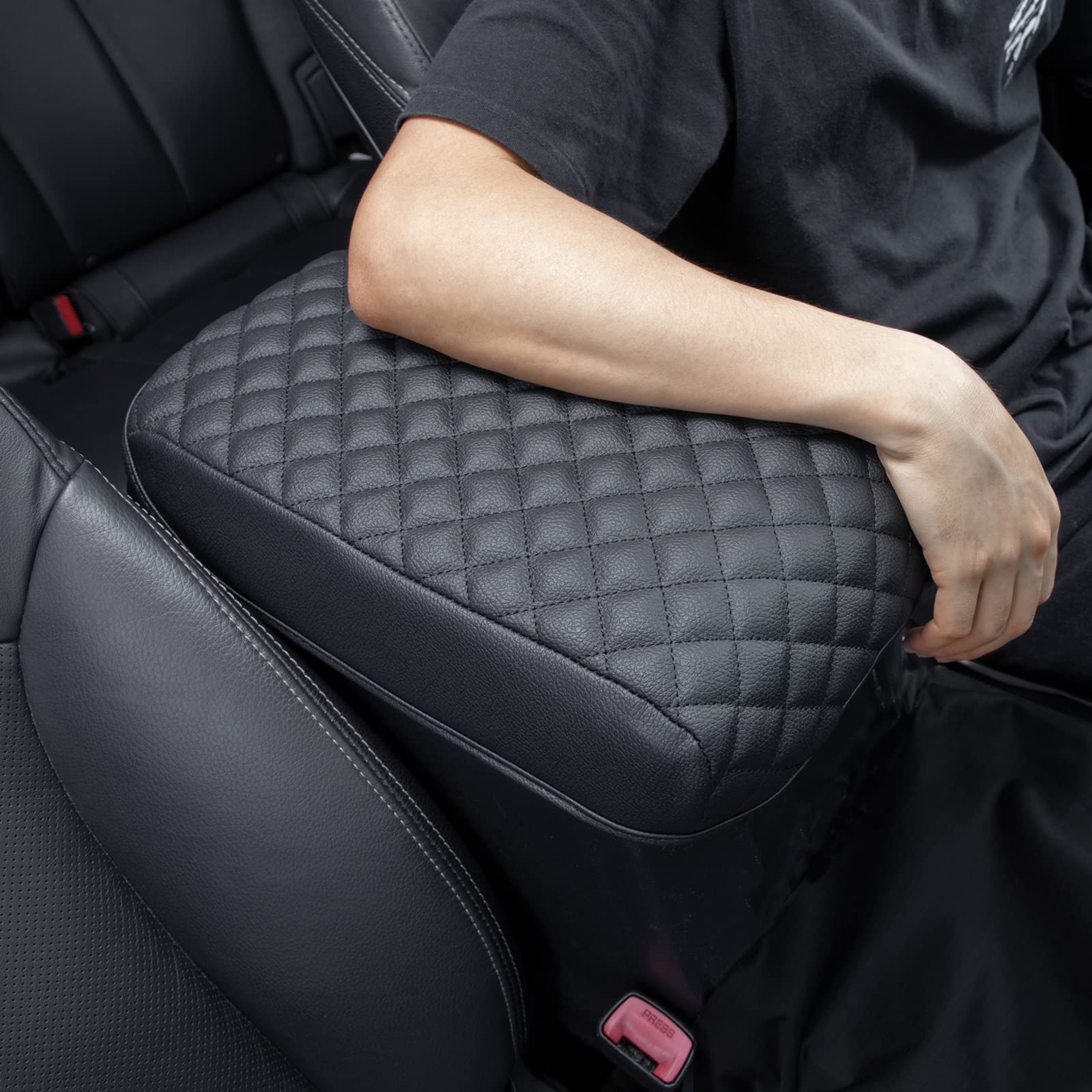 Jkcover Compatible With 2024 2025 Toyota Tacoma (4Th Gen Tacoma) Center Console Armrest Cover Accessories Pu Leather Car Anti-Sc