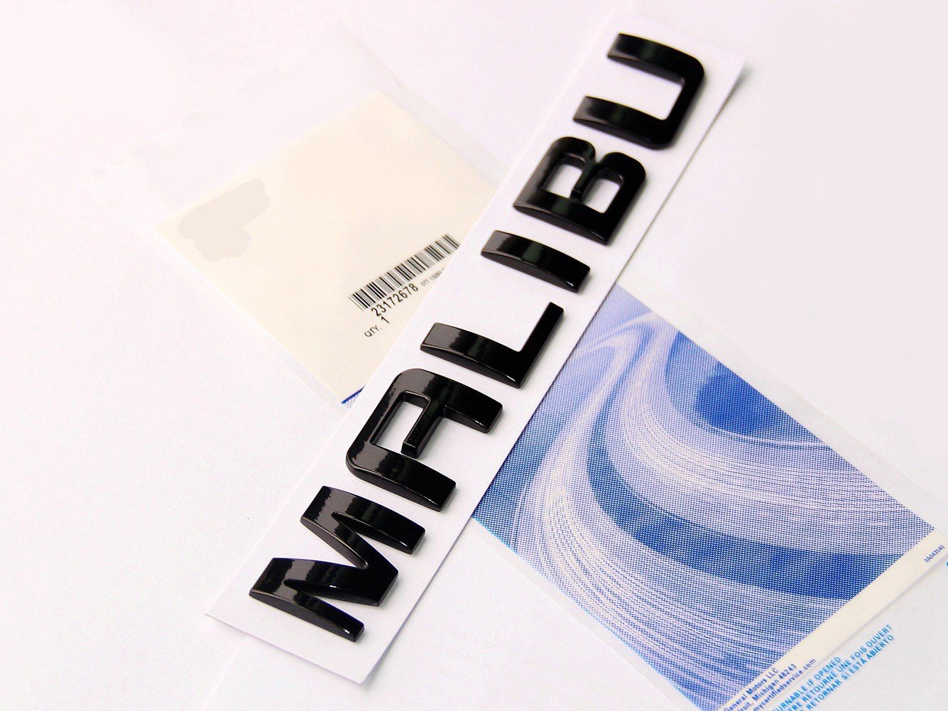 Yoaoo 2Pack Oem Black Malibu Nameplate Letter Emblem Badge Glossy Compatible With Malibu