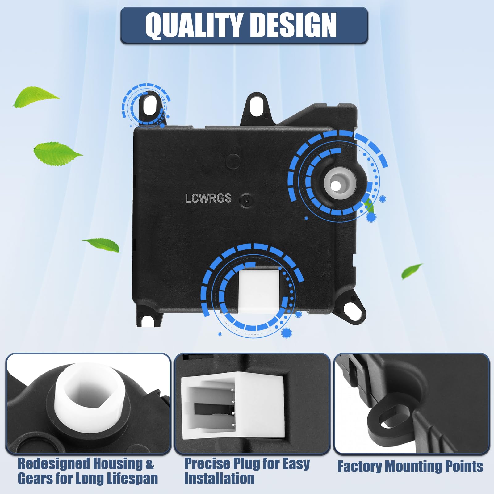 Lcwrgs 604-205 Hvac Blend Door Actuator Compatible With Ford F-150 1997 1998 1999 2000 2001 2002 2003, Ford Expedition 1997 1998 1999 2000 2001 2002, F-250 1997-2000, Lincoln Navigator 1999-2002