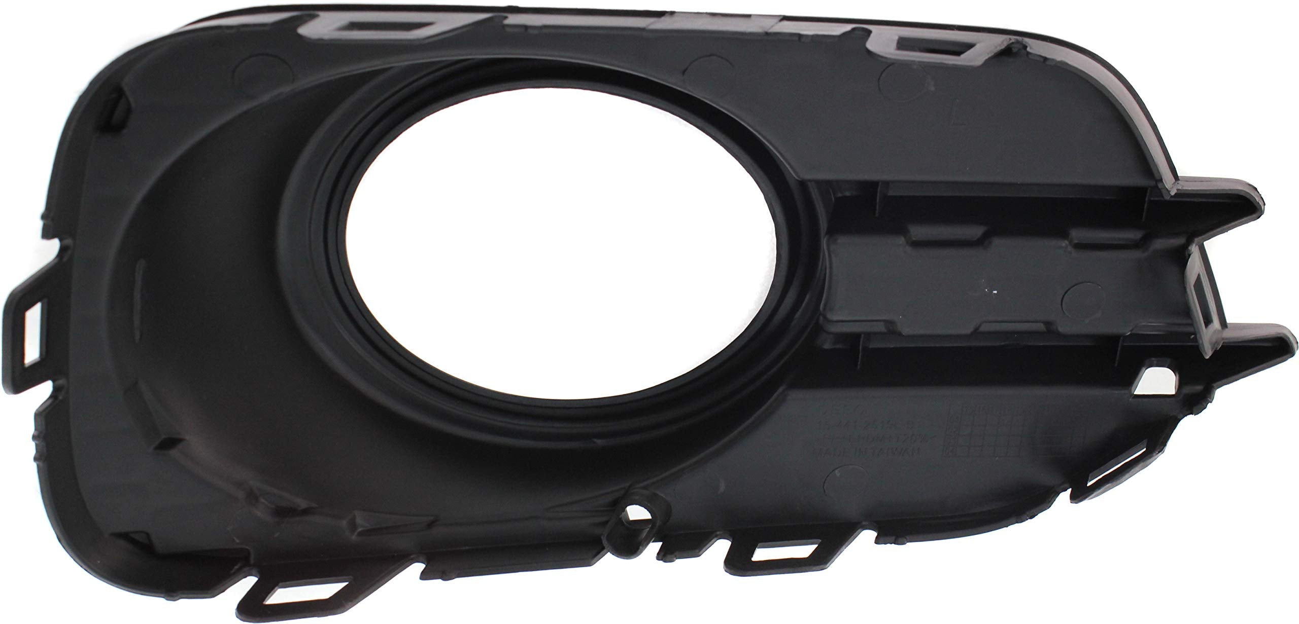 Evan Fischer Front Fog Light Trim Compatible With 2012-2018 Volkswagen Tiguan, 2017-2018 Volkswagen Tiguan Limited, Textured Black, Driver Side