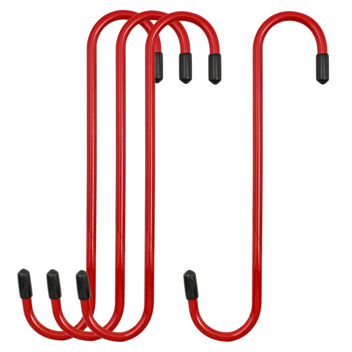 4Lifetimelines Brake Caliper Hanger Hooks, Durable Steel, Red Powder Coated With Rubber Tips, For Automotive Work On Brake Axle 