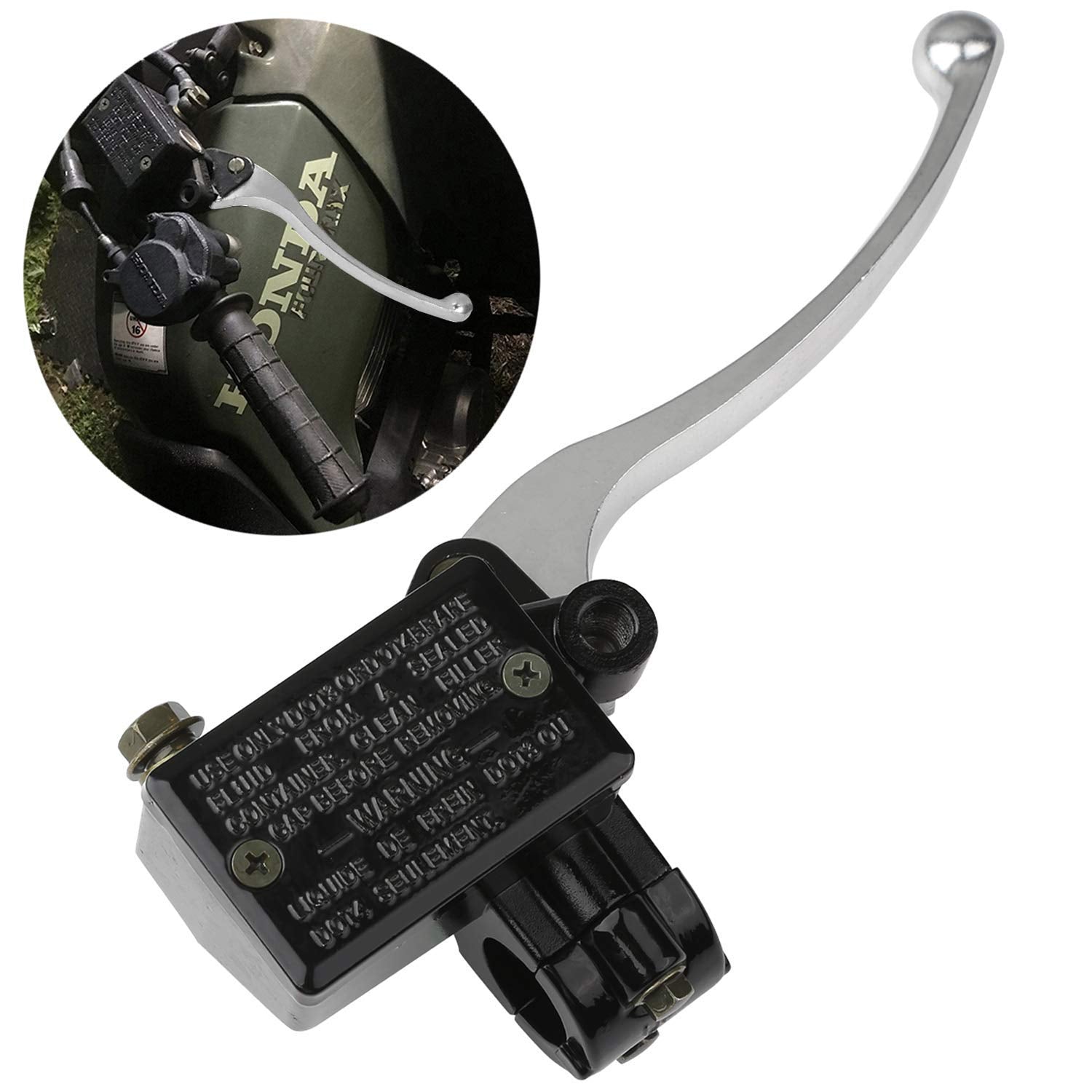 Usonline911 Silver7/8'' Front Brake Master Cylinder For Kawasaki Kx125 Kx250 Kx250F Kx65 Kx85