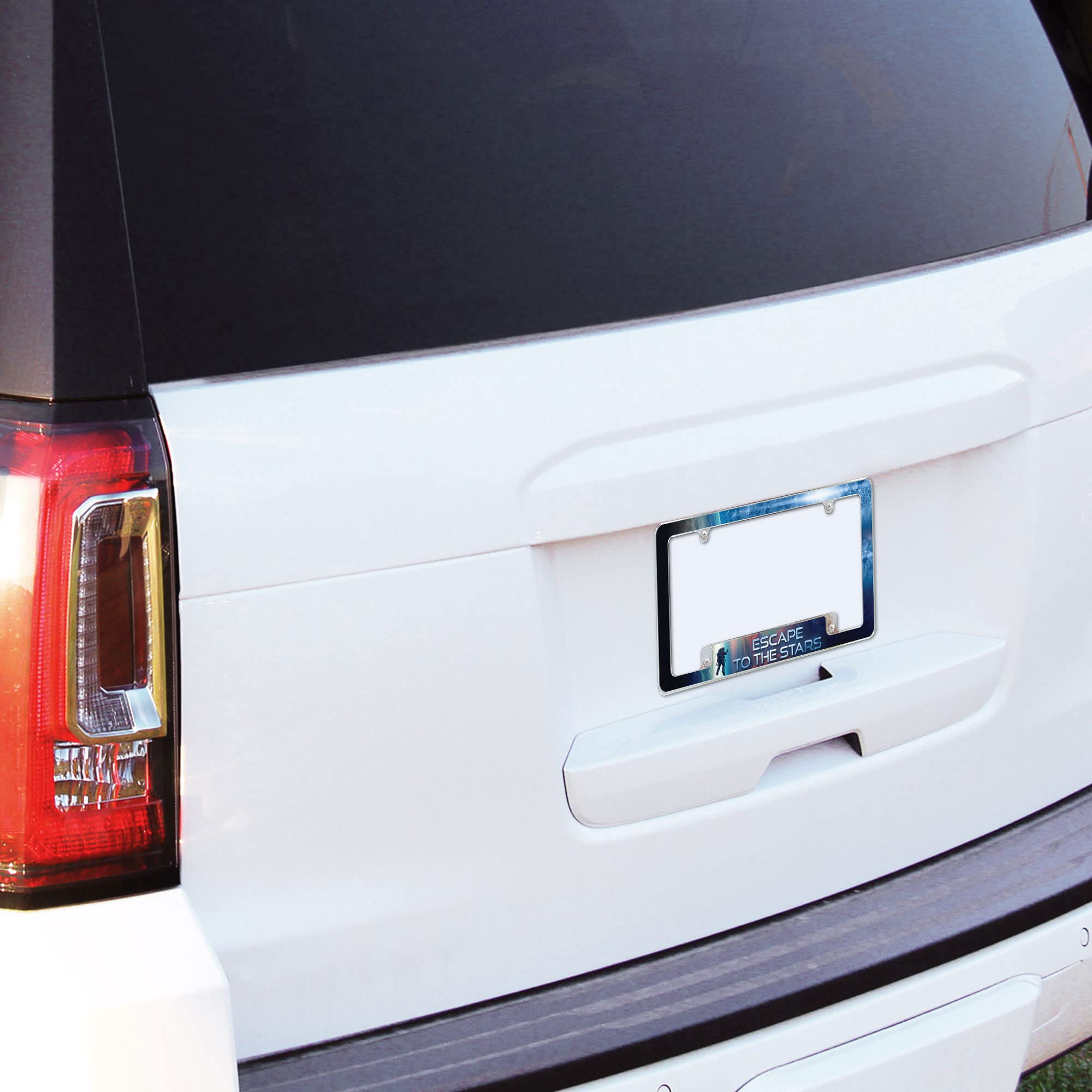 Rico Industries Escape to The Stars All Over Automotive License Plate Frame for Car/Truck/SUV (12 x 6)