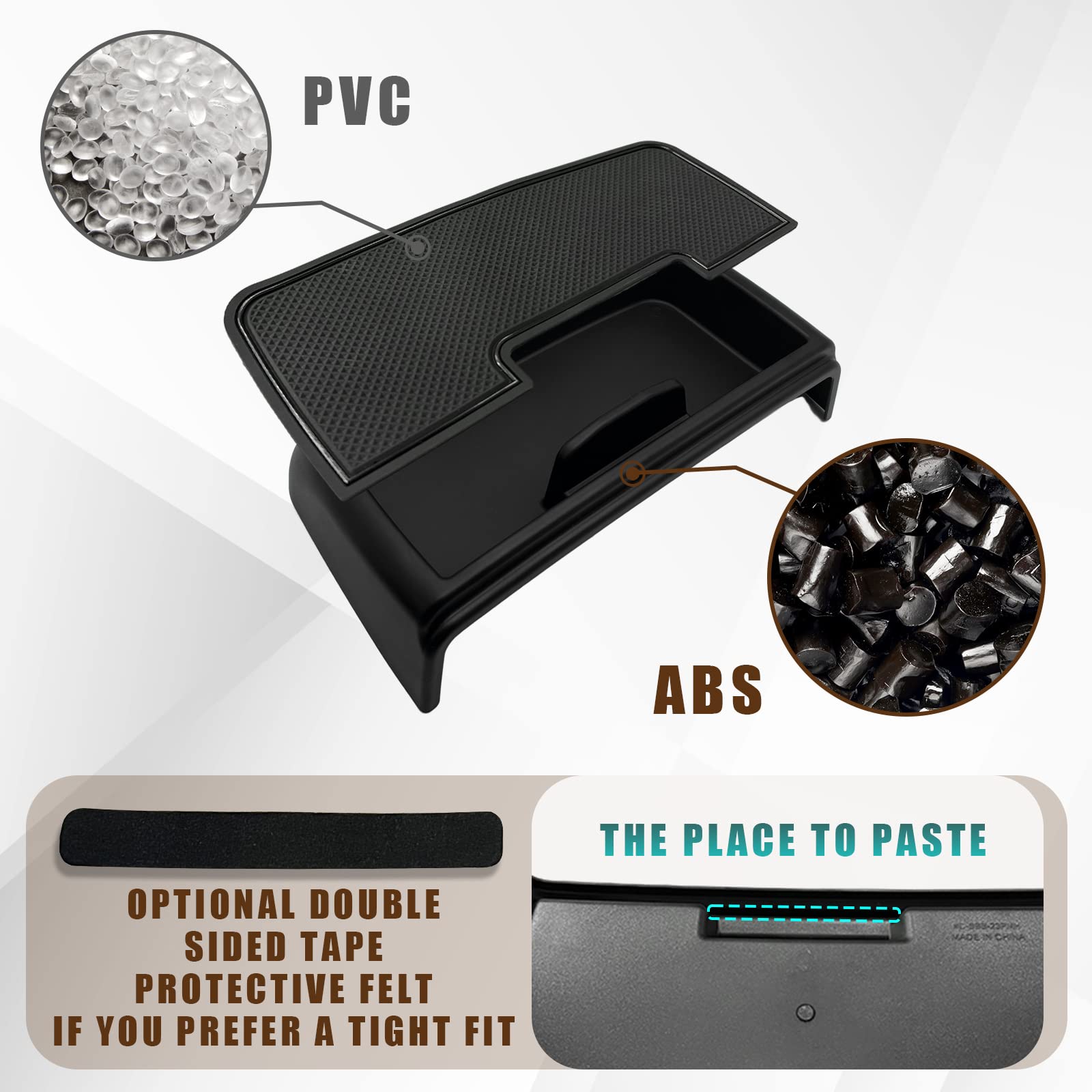 Muslogy For 2021-2024 Yukon Tahoe Suburban Dash Storage Tray Insert Behind Screen Organizer Box Interior Accessories Compatible