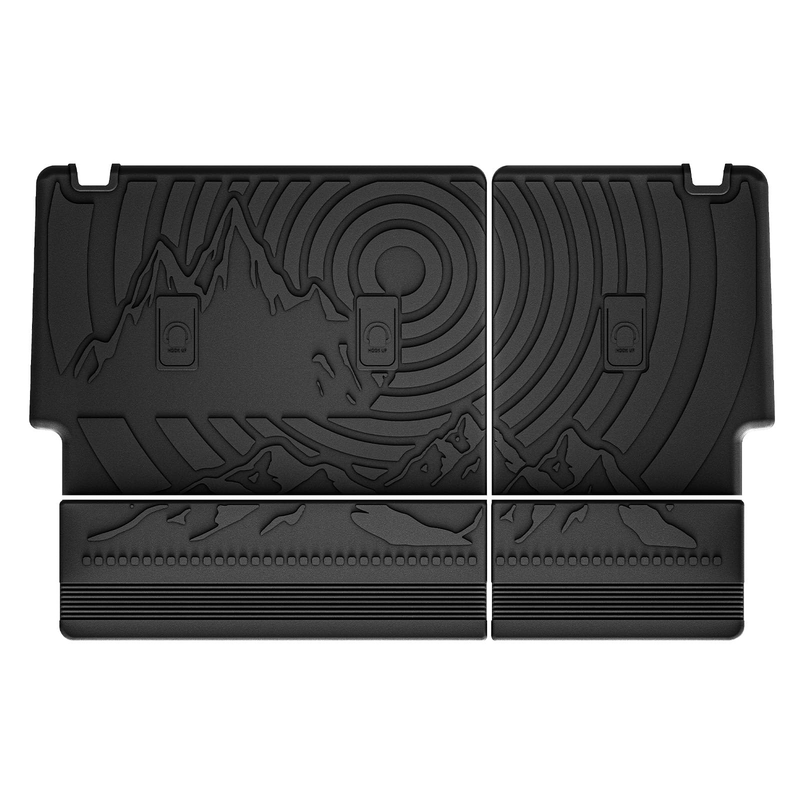 3W Ford Bronco Back Seat Cover Custom Fit For 2021 2022 2023 2024 2025 Bronco 4 Door All Weather Fit For Floor Liner Backrest Ma