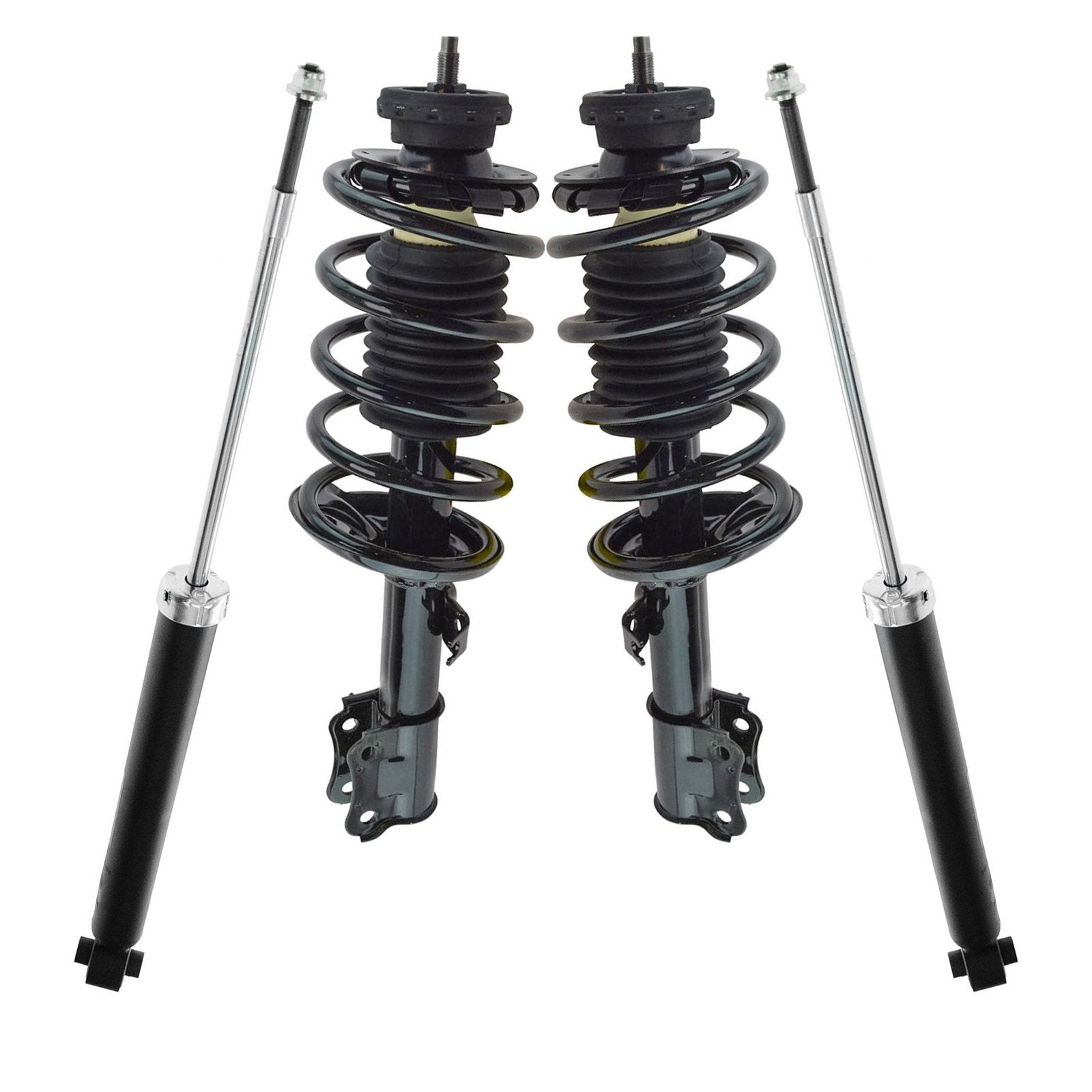 Trq Front And Rear Complete Strut Assembly & Shock Absorber Kit Complete Strut & Coil Spring Assembly Compatible With 2004-2011