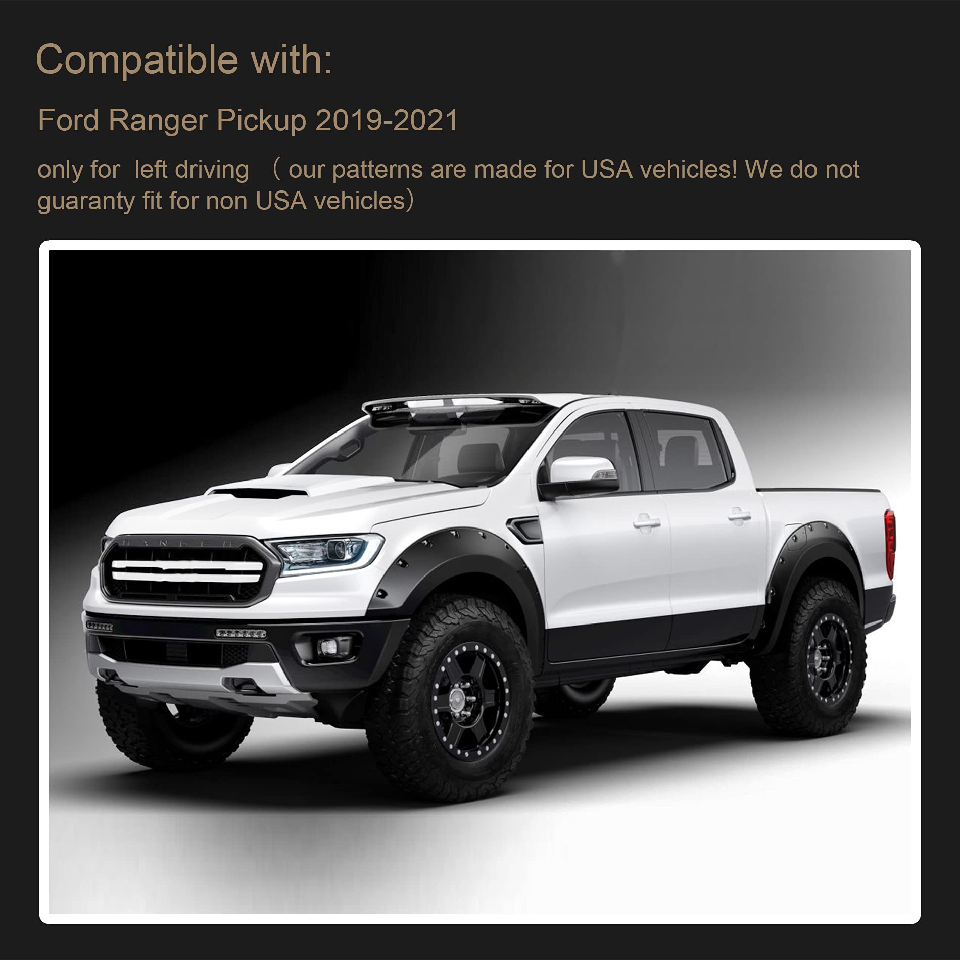 Speedwow Dashboard Dash Board Cover Mat Carpet Compatible With Ranger Pickup 2019-2022