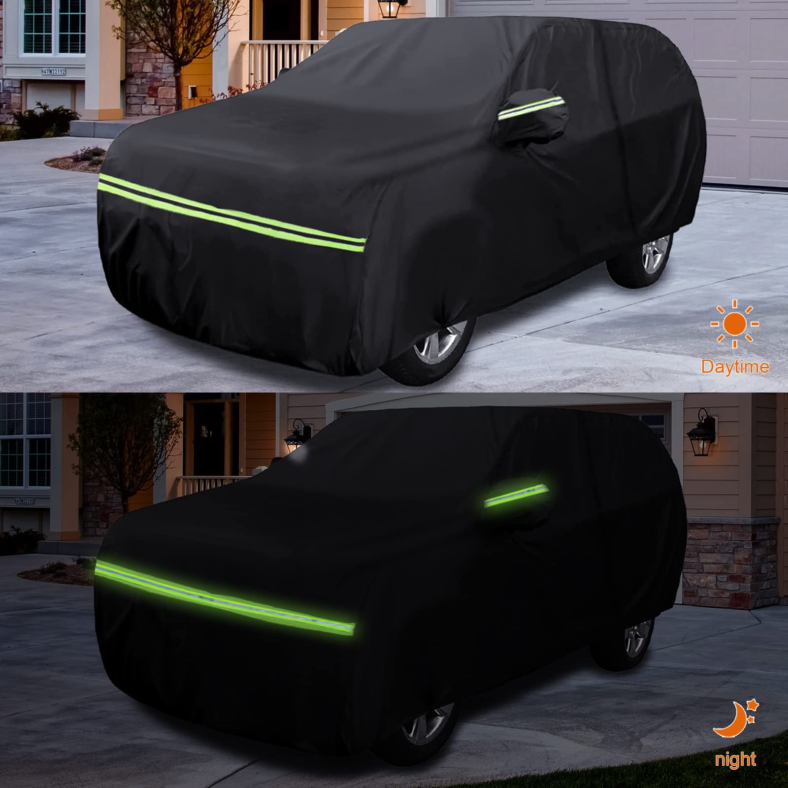 Waterproof Car Cover Replace For 2008-2025 Lexus Lx/Toyota Land Cruiser, 6 Layers All Weather Car Covers With Zipper Door & Wind