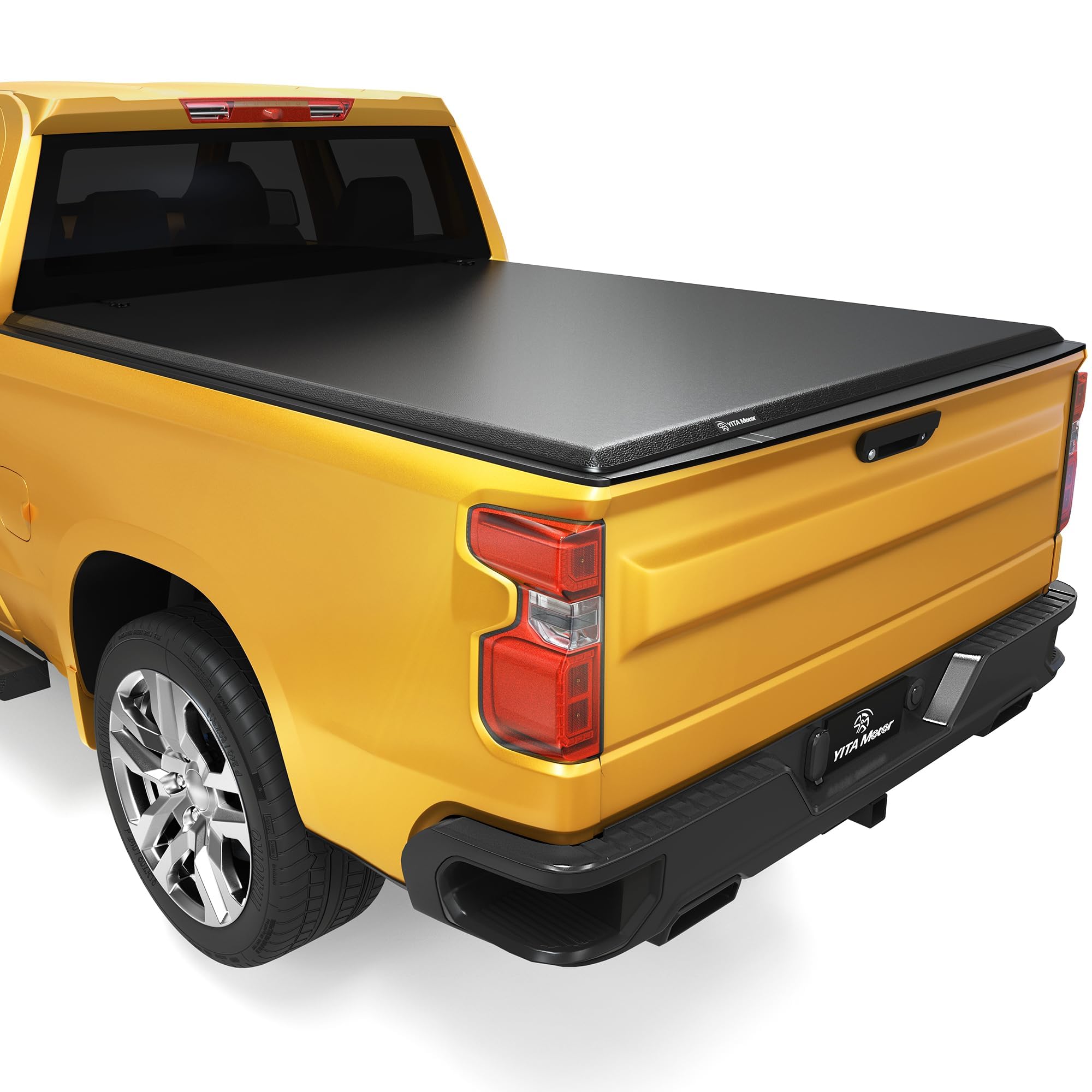 YITAMOTOR Soft Quad Fold Truck Bed Tonneau Cover Fits for Chevy Silverado/GMC Sierra 2500 3500HD 2020-2025, Fleetside 6.9 ft Bed