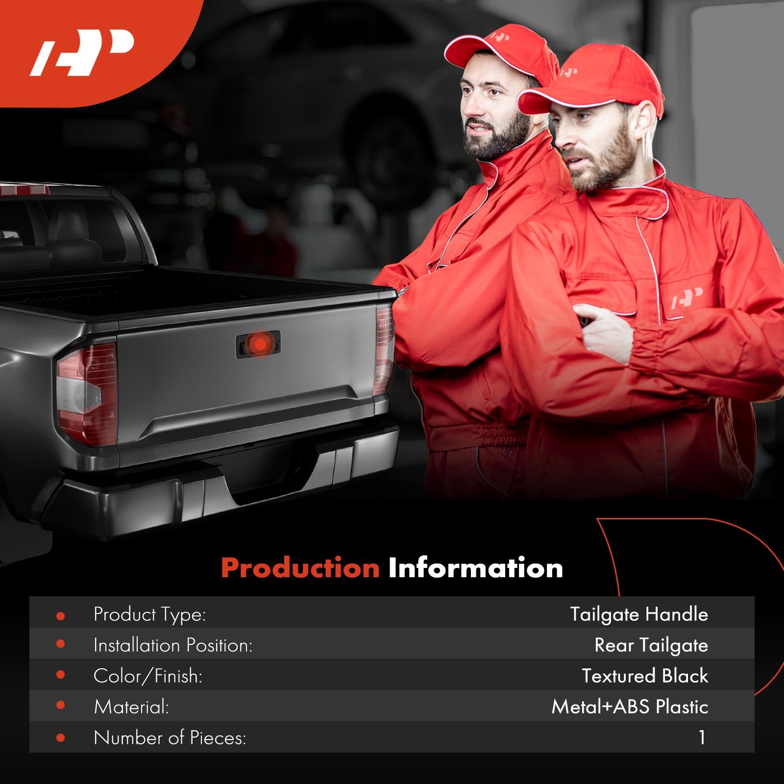 A-Premium - Textured Black Tailgate Handle Liftgate Latch Handle - Compatible With Toyota Tacoma 1995-2004 Pickup - Replace# To1915102, 6909035010, 69090-35010