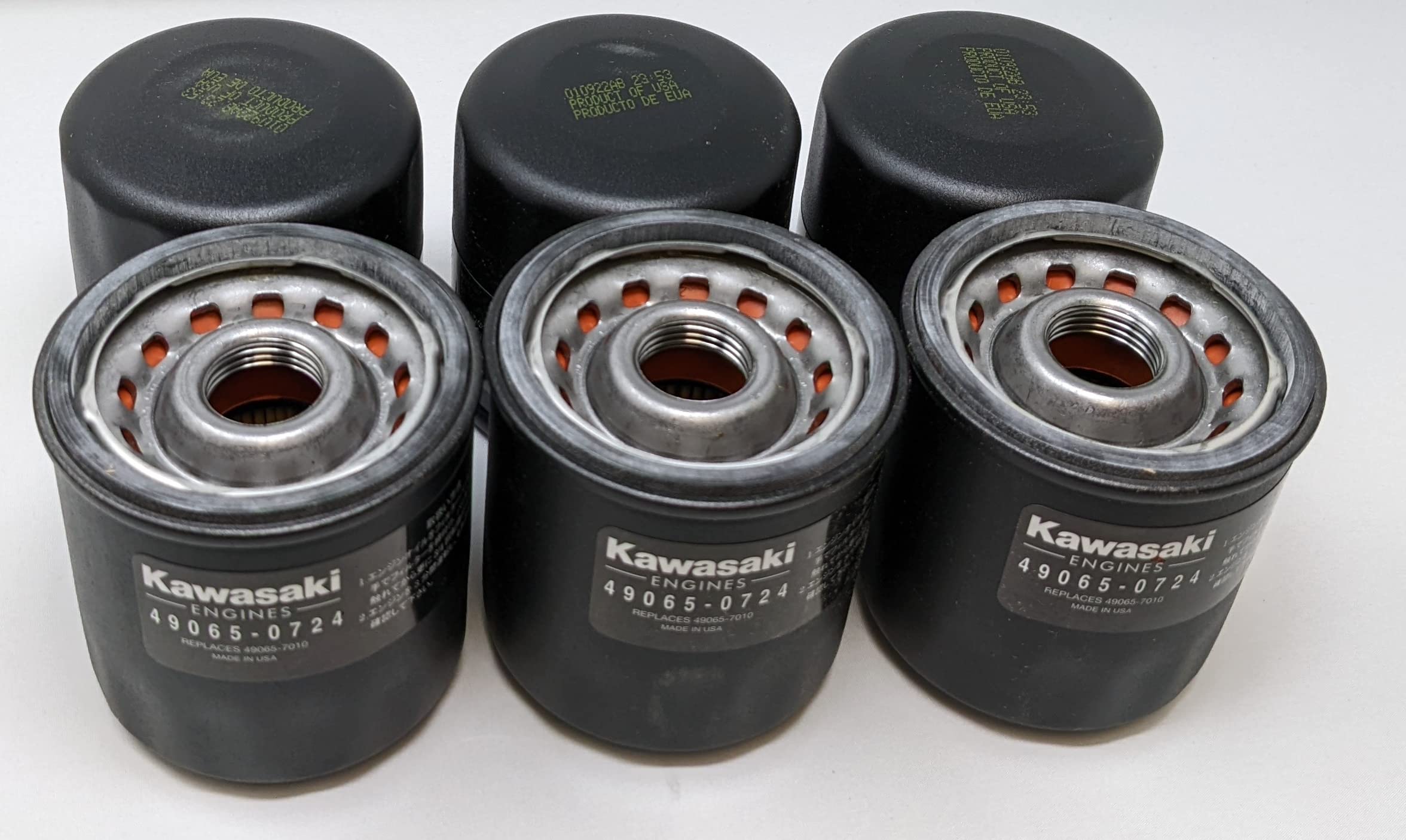 Kawasaki (6-Pack) 49065-0734 Oil Filter Fits 49065-7010, 49065-0724 OEM