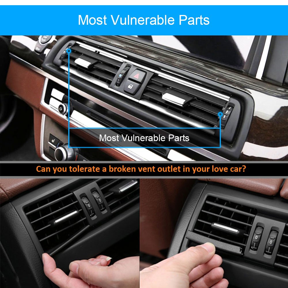 Jaronx for BMW 5 Rear Air Grille, Upgraded Rear AC Vent Replacement Interior Rear Console Air Vent Rear Air Grille (Fits:BMW F10