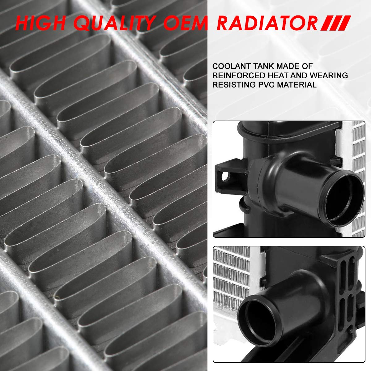 Auto Dynasty Radiator Compatible With 2008-2012 Ford Escape Mazda Tribute Mercury Mariner 2.3L 2.5L, Dpi 13040 Factory Style 1-R