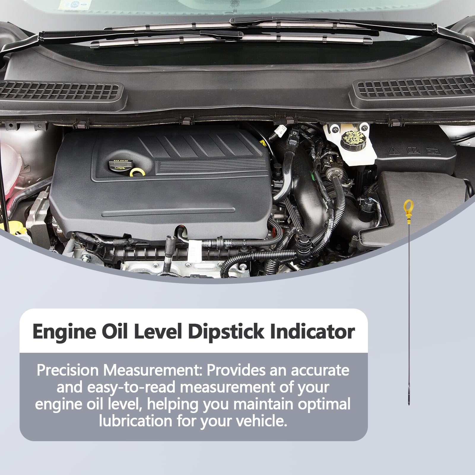 Engine Oil Level Dipstick Indicator Fits For Ford Edge Escape Explorer Focus Fusion Taurus, Lincoln Continental Mkc Mkt Mkx Mkz